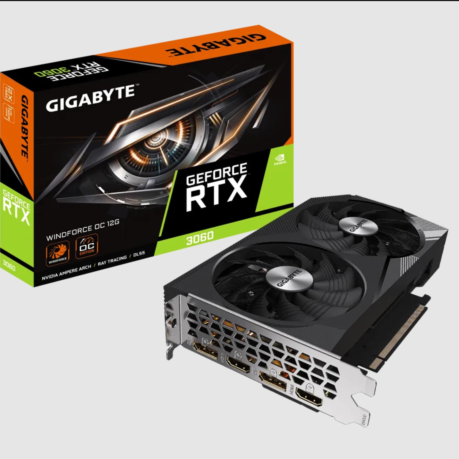 GIGABYTE NVIDIA GV-n3060WF2OC-12GB 12 GB GDDR6 Graphics Card