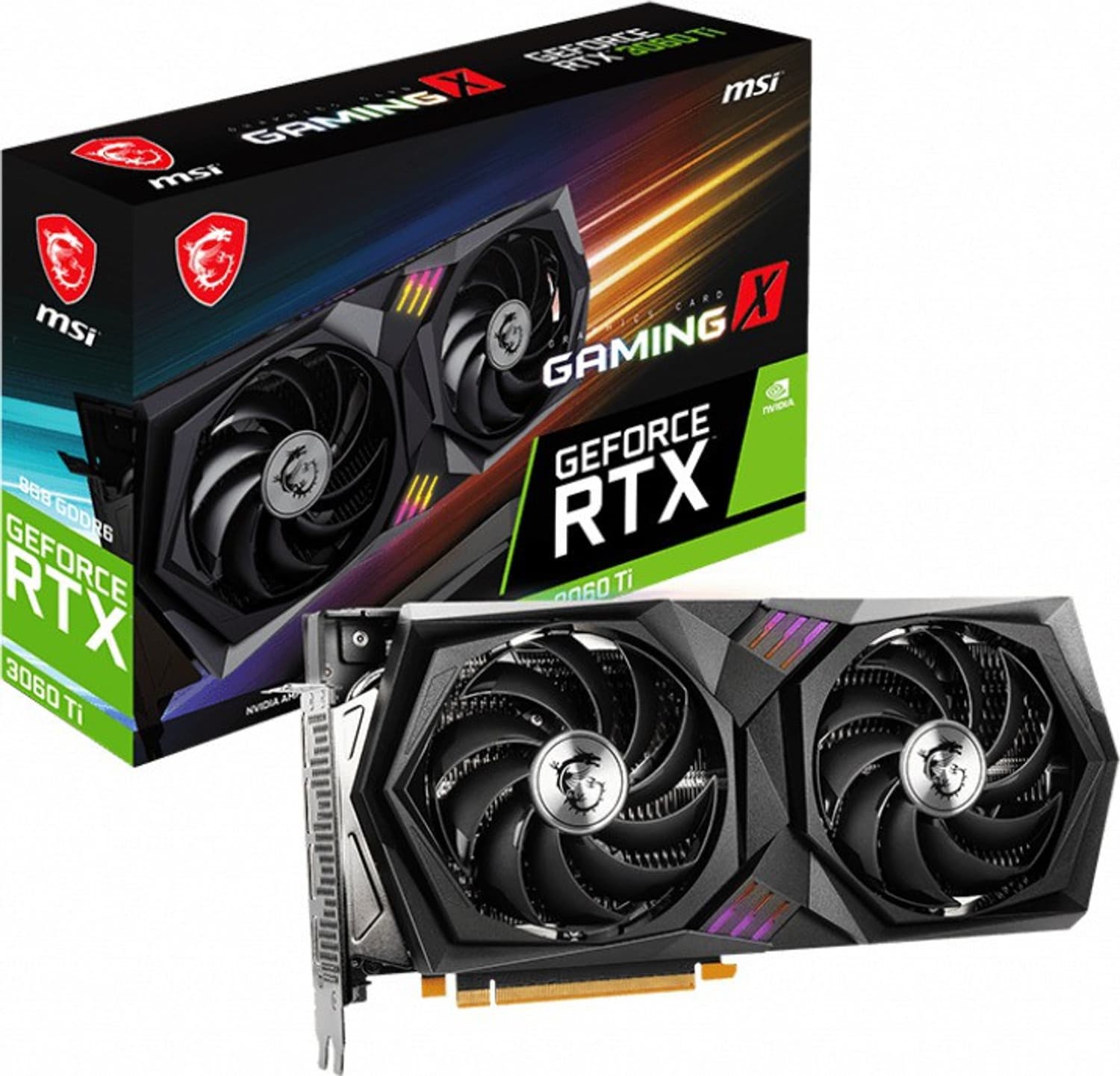 MSI NVIDIA GeForce RTX 3060 Ti GAMING X 8G LHR 8 GB GDDR6 Graphics Card