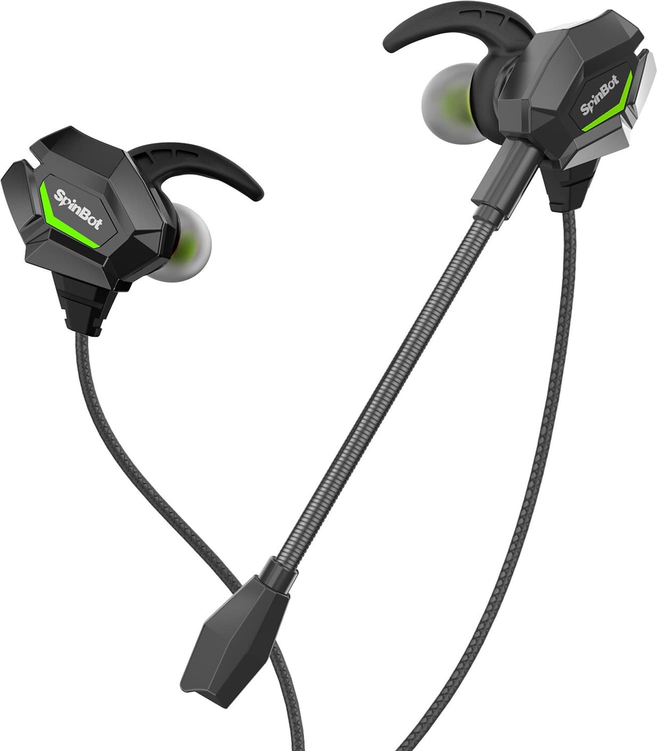 SpinBot BattleBudz W20 Wired Gaming Earphones with Boom Mic for Mobiles,PC,Xbox Wired Gaming Headset