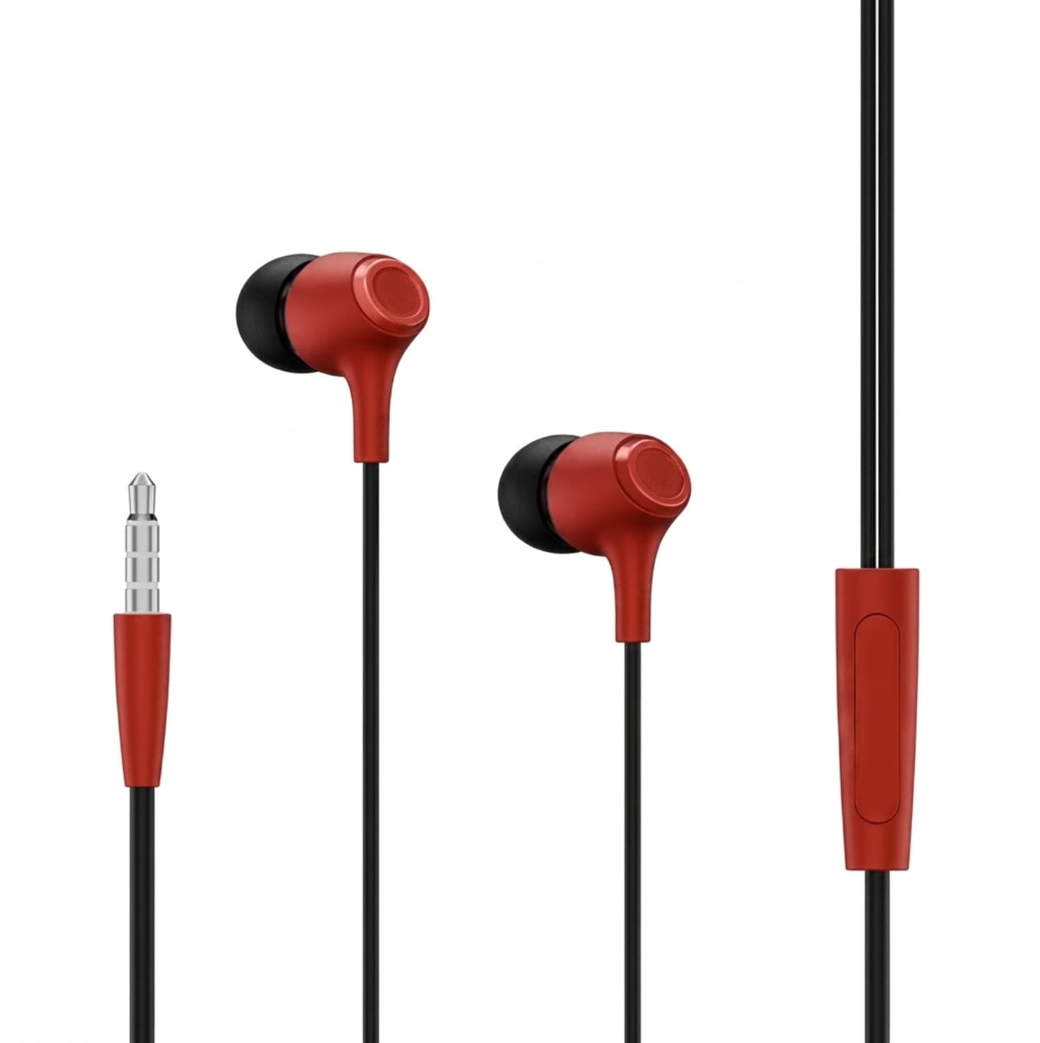 Earphone for boAt BassHead 95 with Deep Bass & Tangle Free Design Wired Headset (Red, In the Ear)