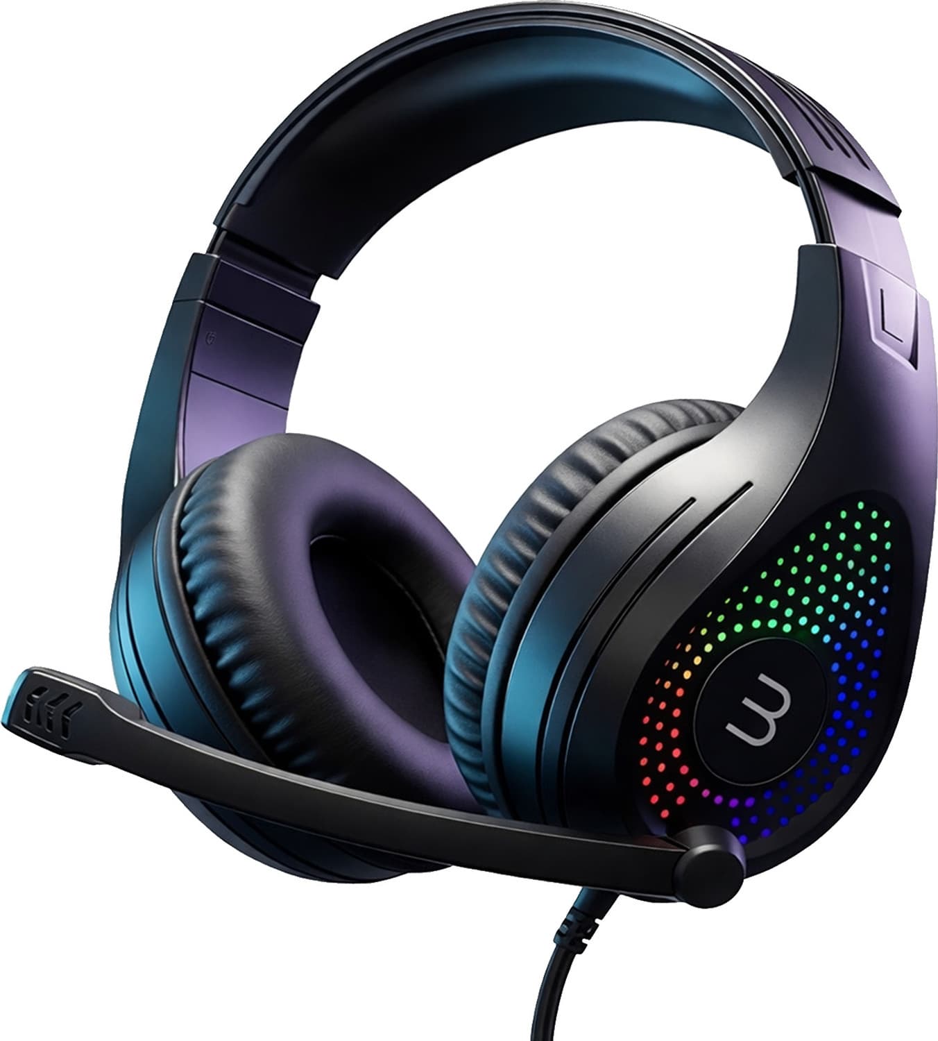 bestor rgb wired gaming headset mic dual usb 3 5mm jack headphones