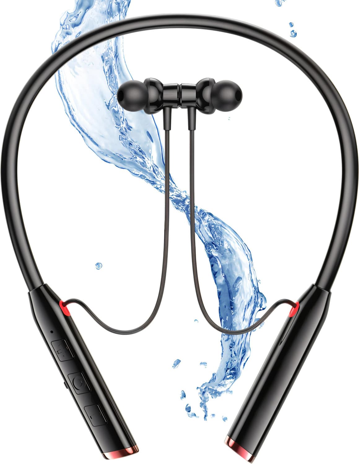 N80 Vibration Alert 48 Hours Playtime Cancellation Waterproof Neckband D2 Bluetooth Headset (Black, In the Ear)