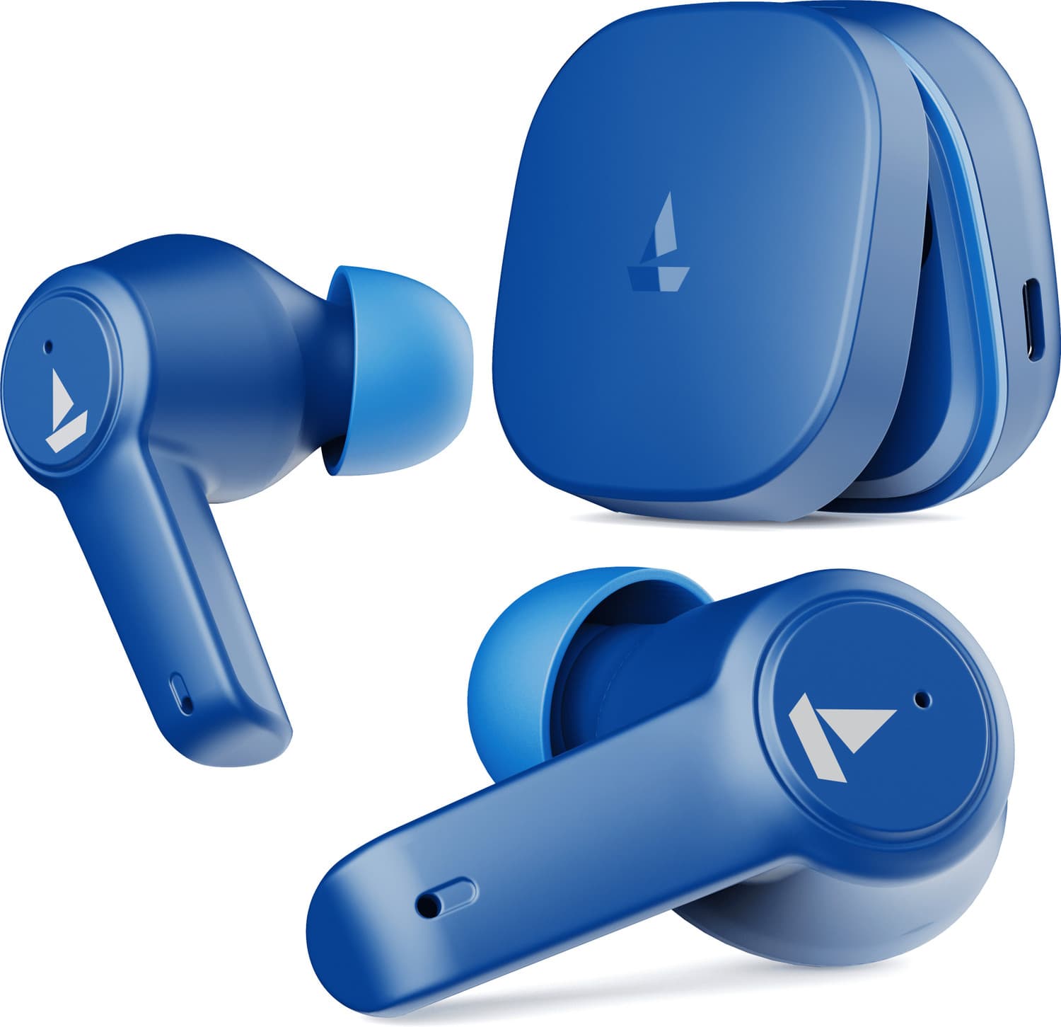 boAt Airdopes 411ANC with upto 17.5 Hours Playback and ASAP Charge Bluetooth Headset (Blue Thunder, True Wireless)
