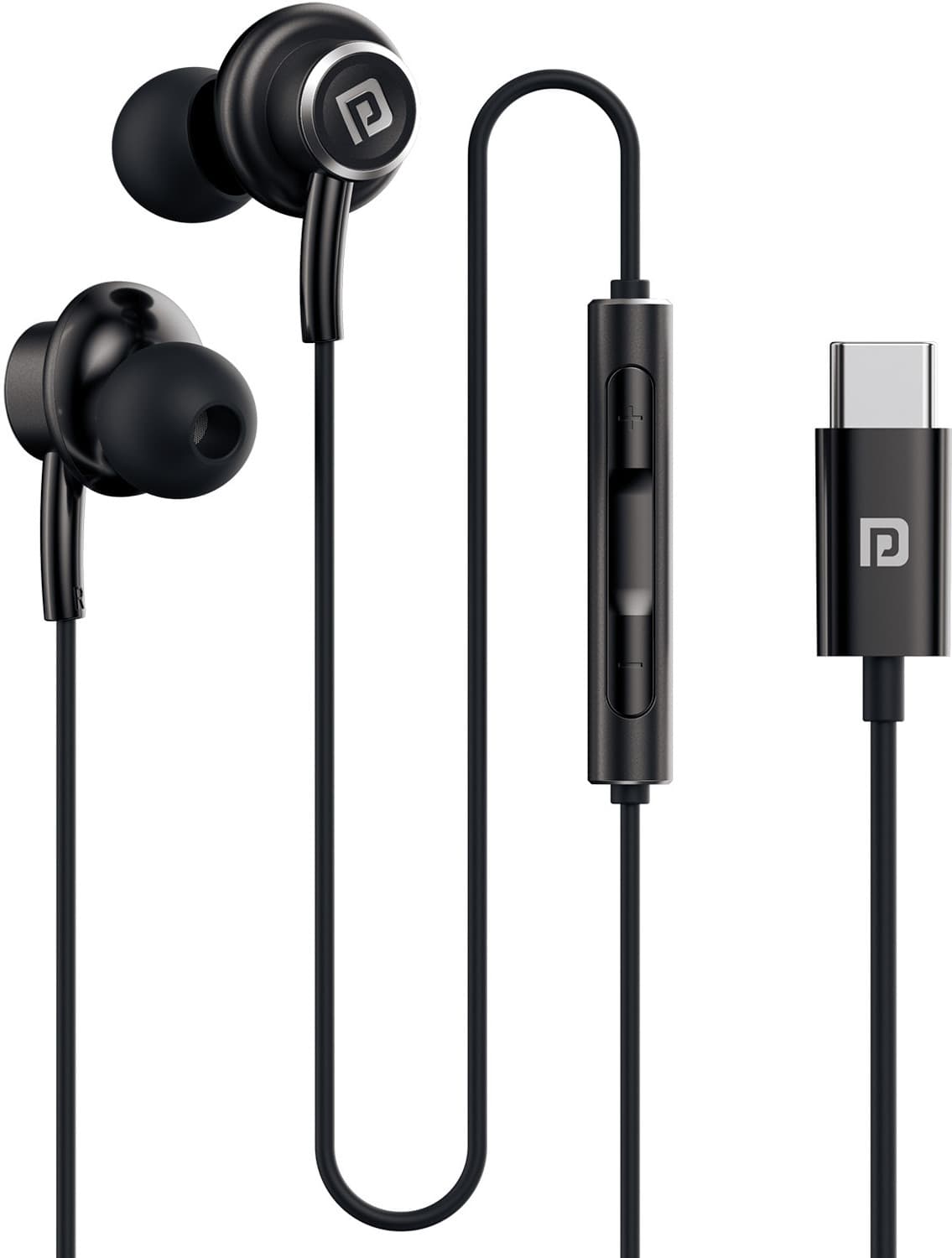 Portronics Conch Sigma C in Ear Type C Wired Earphones,in Line HD Mic,14.2mm Driver Wired