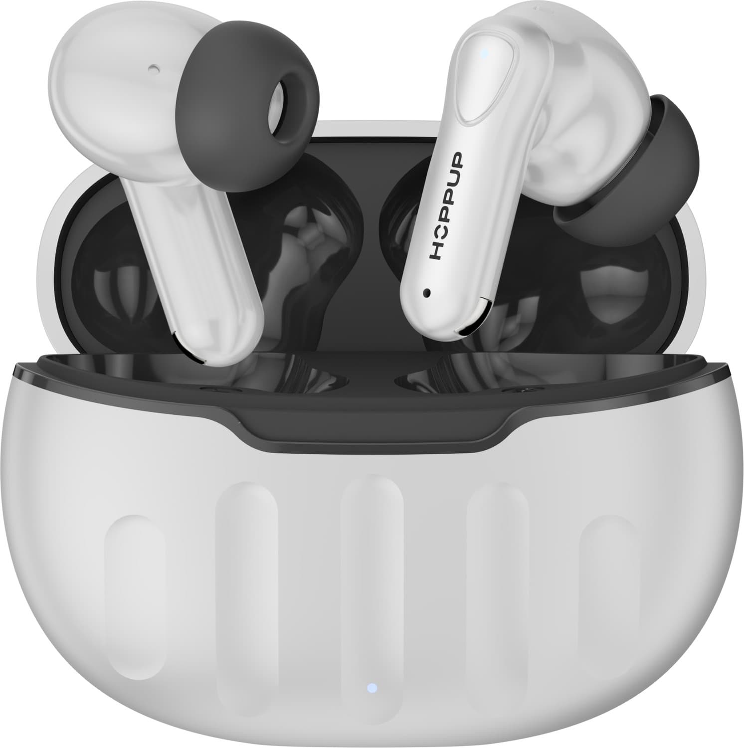 AirDoze M1 Earbuds with 50H PlayTime, 40MS Low Latency, AI ENC & 5.4v Bluetooth Headset (White, True Wireless)
