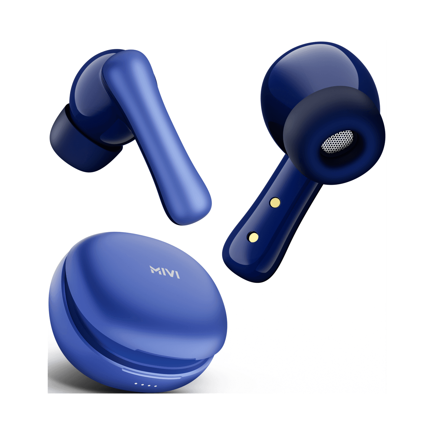 Mivi DuoPods I2 TWS,13mm Bass,45H Playtime,Dual Mic AI ENC,Low Latency,Type C,5.3 Bluetooth Headset