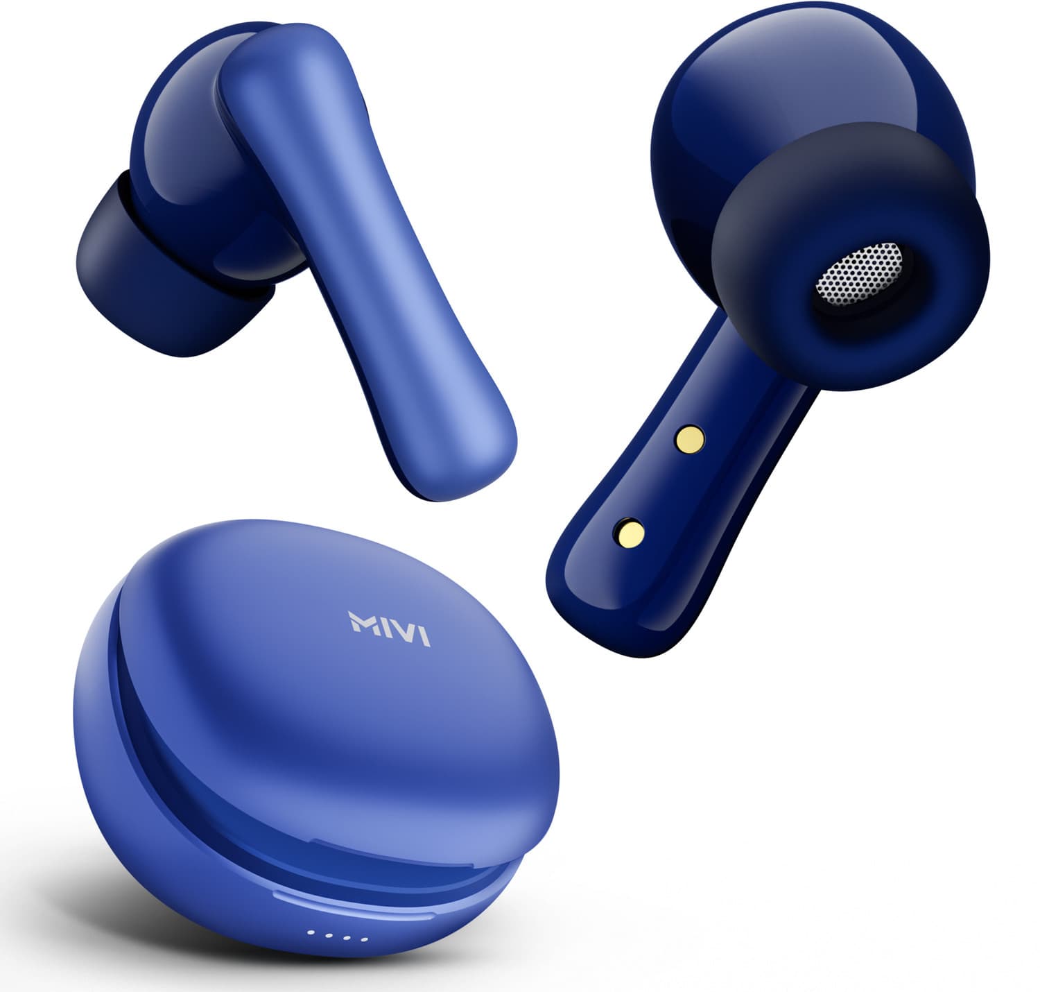 Mivi DuoPods I2 TWS,13mm Bass,45H Playtime,Dual Mic AI ENC,Low Latency,Type C,5.3 Bluetooth Headset