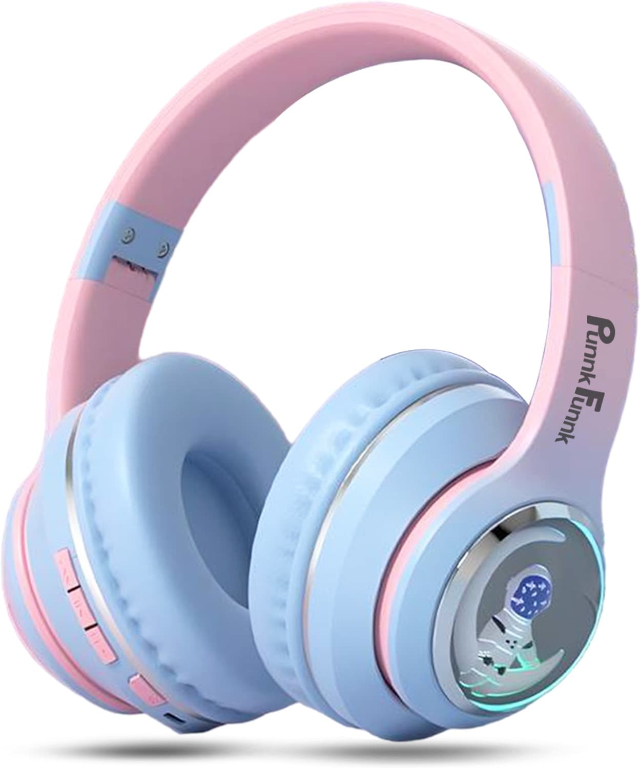 Astro Over-Ear Wireless Bluetooth Headphones | Noise Cancellation, 60H Battery Bluetooth Headset (BluePink, On the Ear)