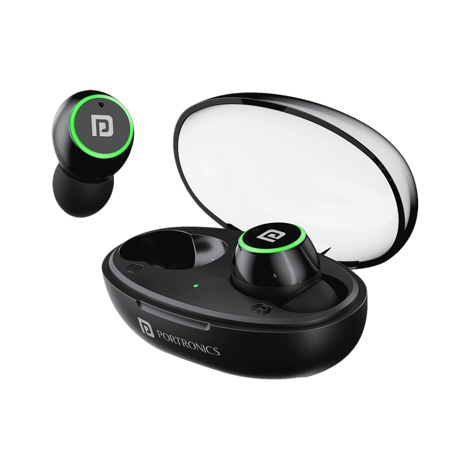 Portronics Harmonics Twins S13 in Ear Earbuds With Mic,24H Playtime,Game/Music Mode,BT5.3v Bluetooth Headset