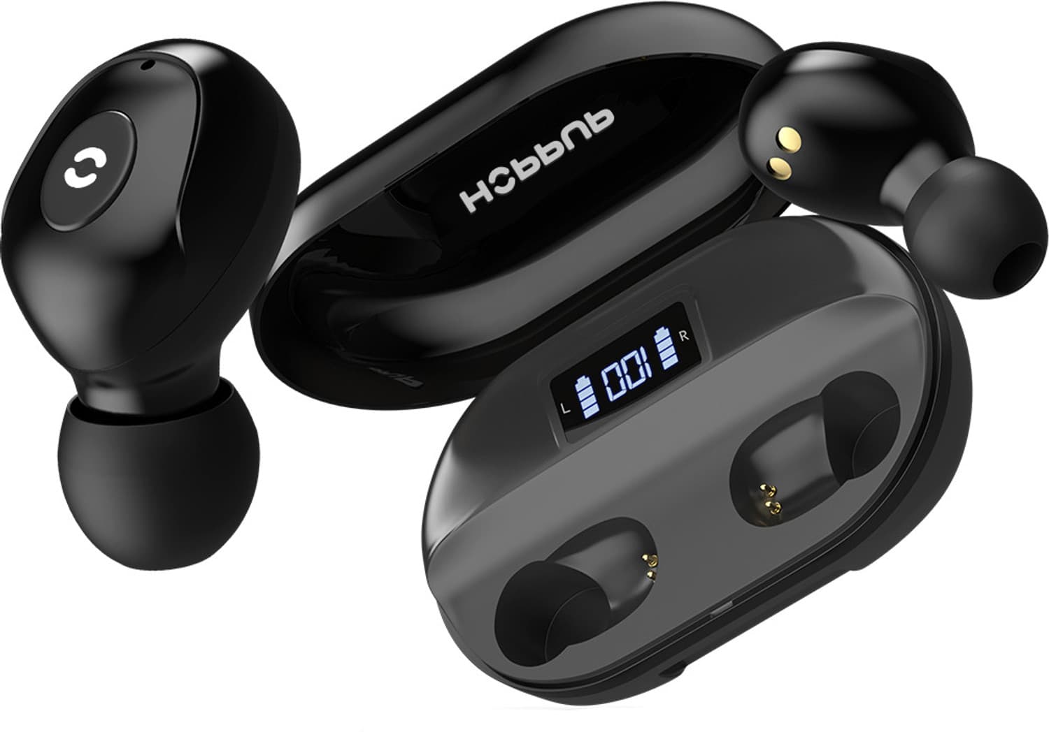HOPPUP GRAND With Power Bank Function & Upto 75 Hours Playtime Bluetooth Headset (Black, True Wireless)