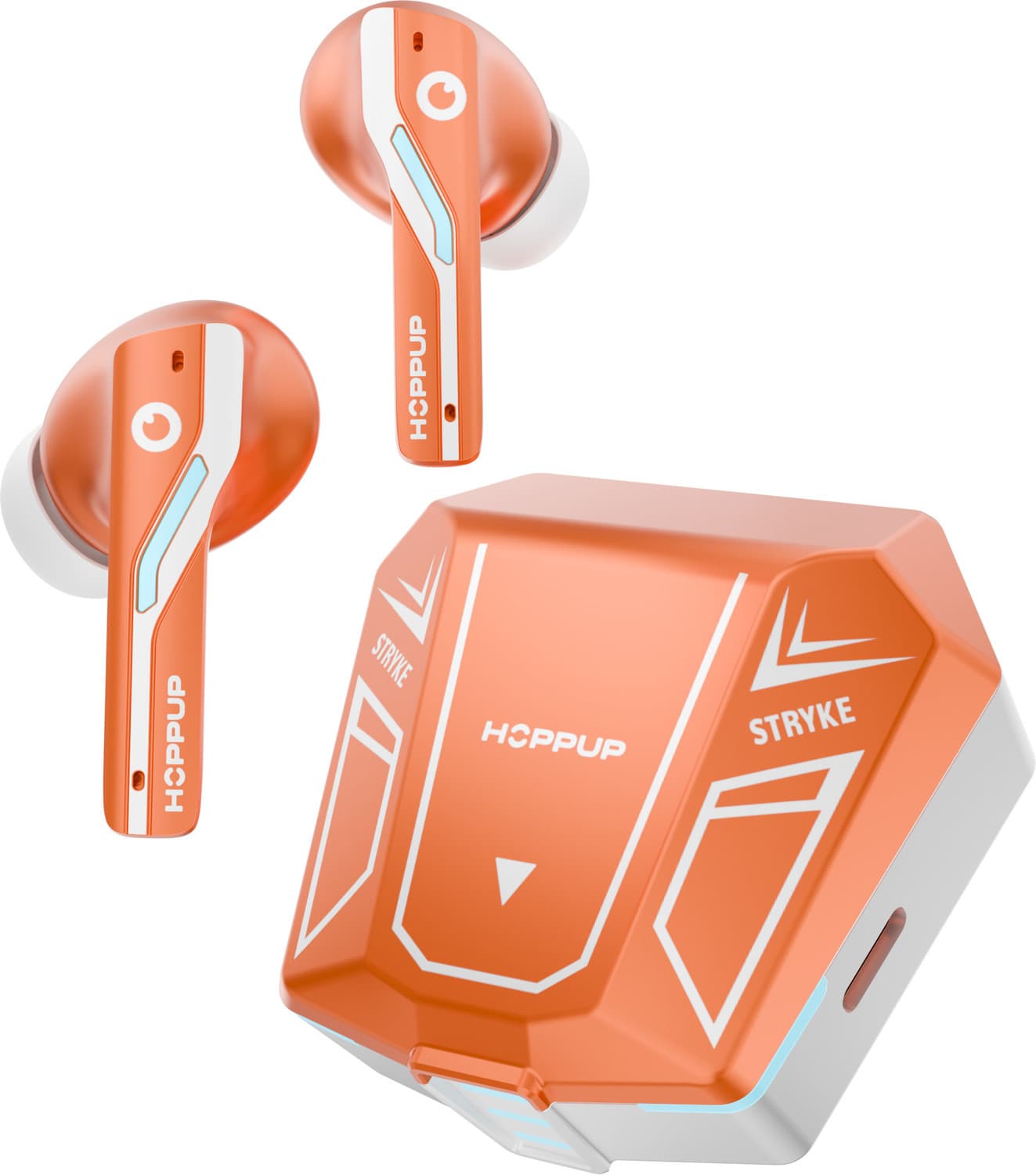 hoppup stryke s2 gaming earbuds 35ms low latency 13mm drivers 60h playtime bluetooth