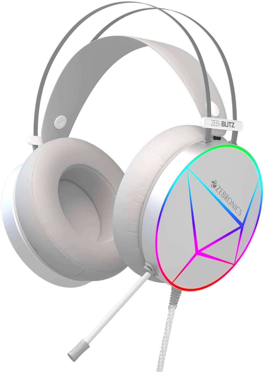 ZEBRONICS Zeb-Blitz Dolby Atmos Premium Headphone, 7.1 Surround Sound,RGB, 2.4Mtr USB Wired Gaming