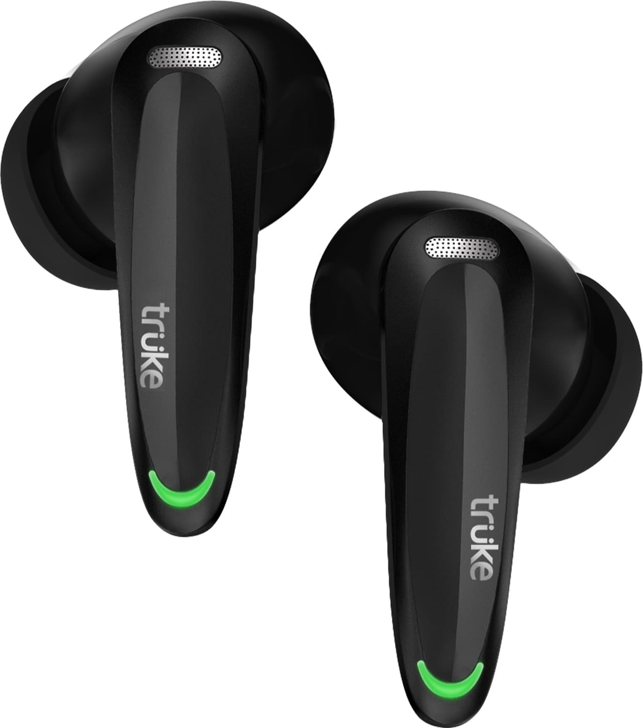 BTG Crystal V2 buds w/ 68H Battery, RGB LEDs, Game Mode, Dual Pairing, 4Mic ENC Bluetooth Headset (Midnight Black, True Wireless)