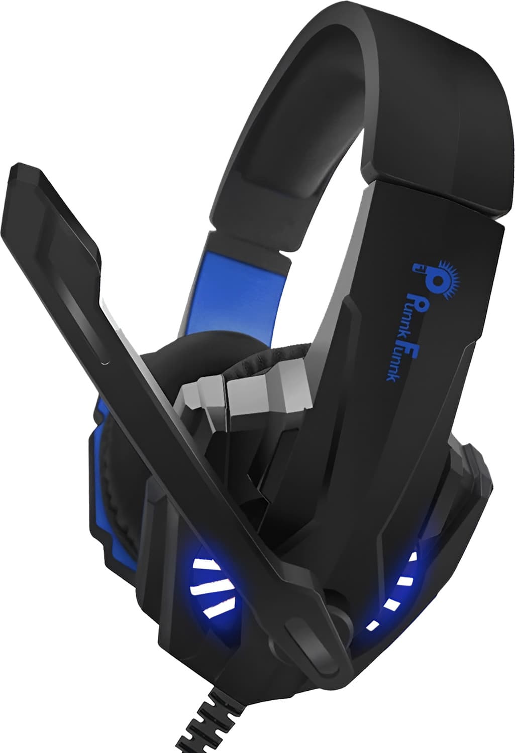 PunnkFunnk New Gaming Headset, Over Ear Gaming Headphones with Mic Wired Gaming Headset