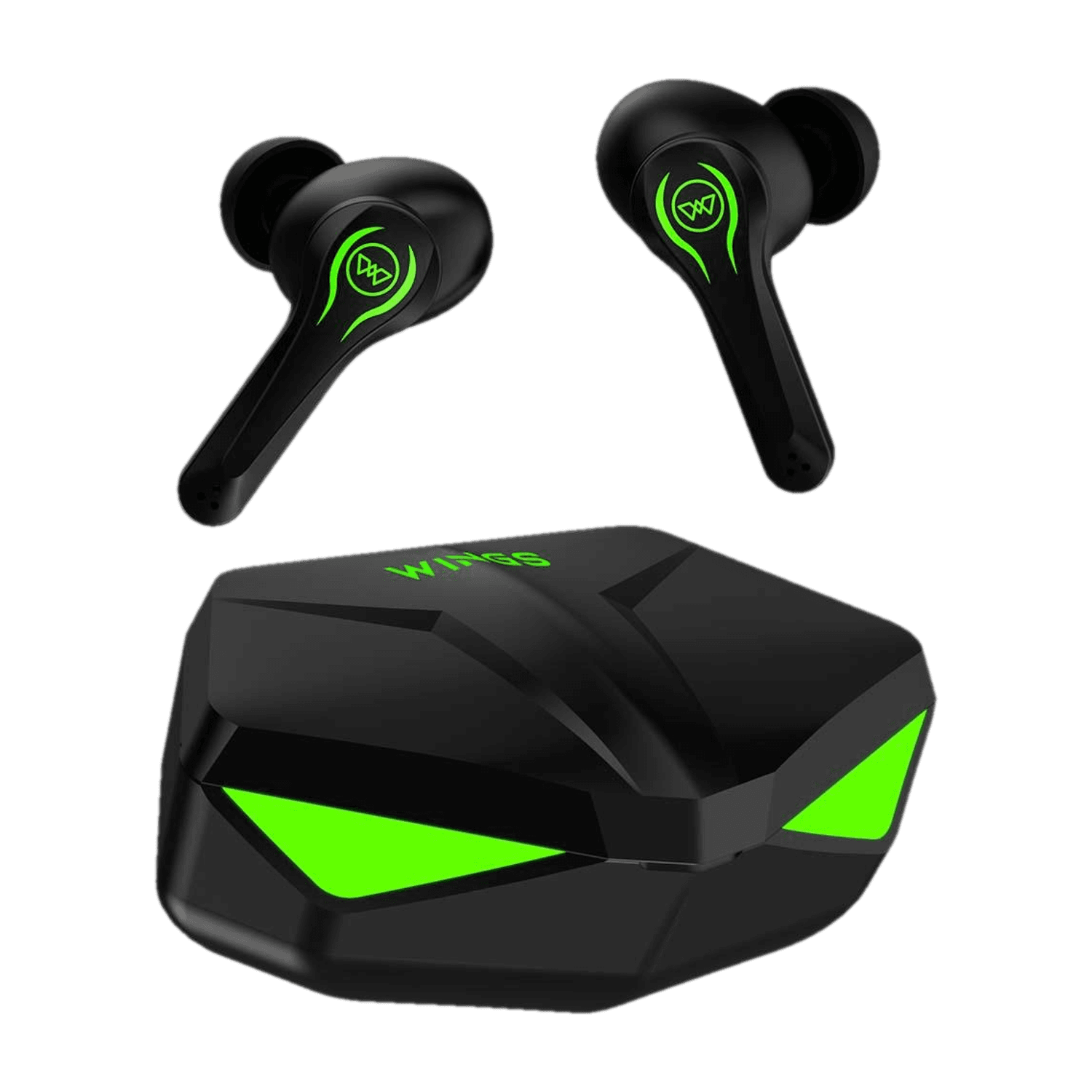 Wings Phantom Gaming TWS with 65 ms Latency Bluetooth Gaming Headset (Black, True Wireless)