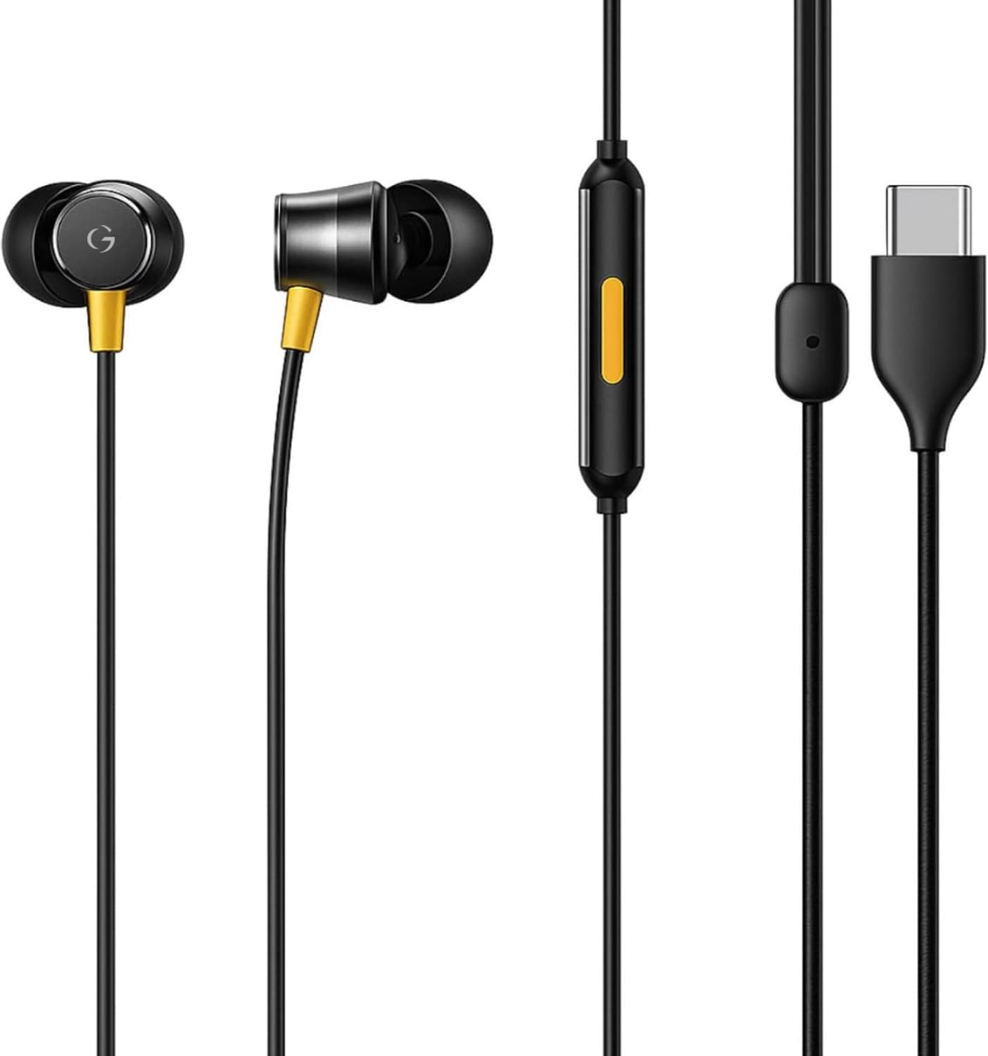 Buds 3 Type-C Magnetic Wired Black Wired Headset (Black, In the Ear)