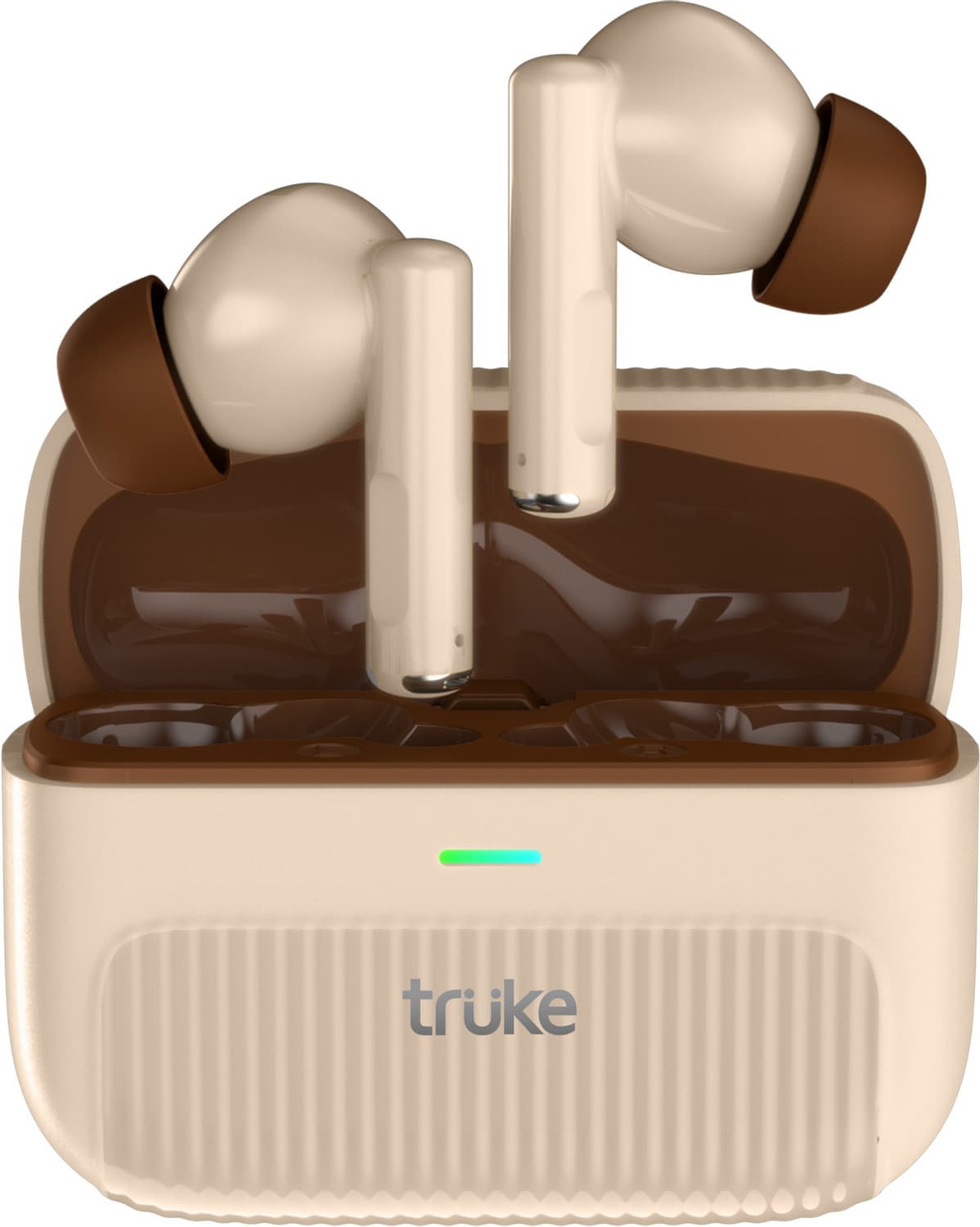 Aero Buds w/ 60H Playtime, 13mm Drivers, Dual-Mic ENC, HiFi Sound TWS, BT 6.0 Bluetooth Headset (Hazelnut, True Wireless)