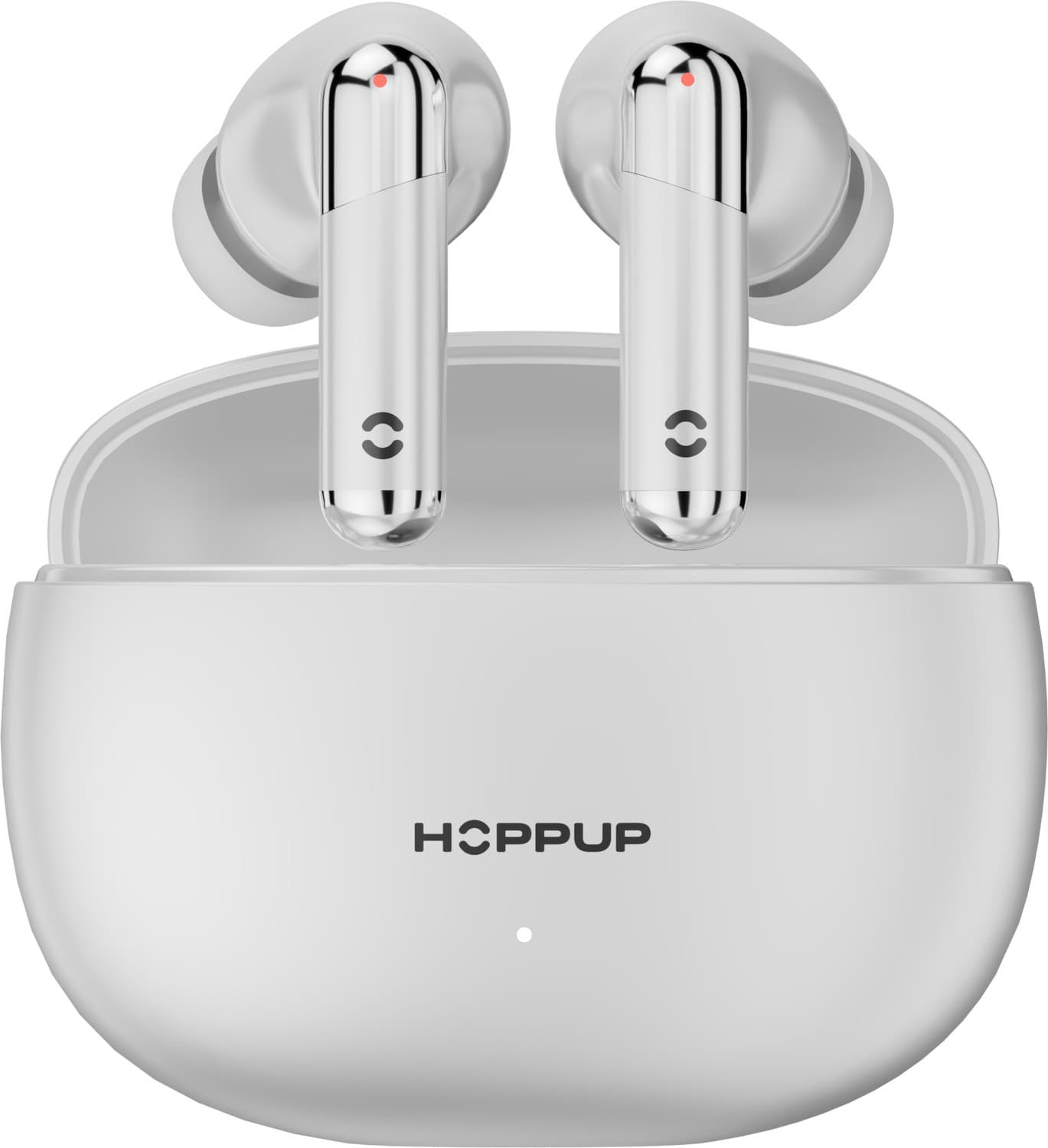 AirDoze E51 Earbuds with 50H PlayTime, 40MS Low Latency, AI ENC & 5.4v Bluetooth Headset (White, True Wireless)