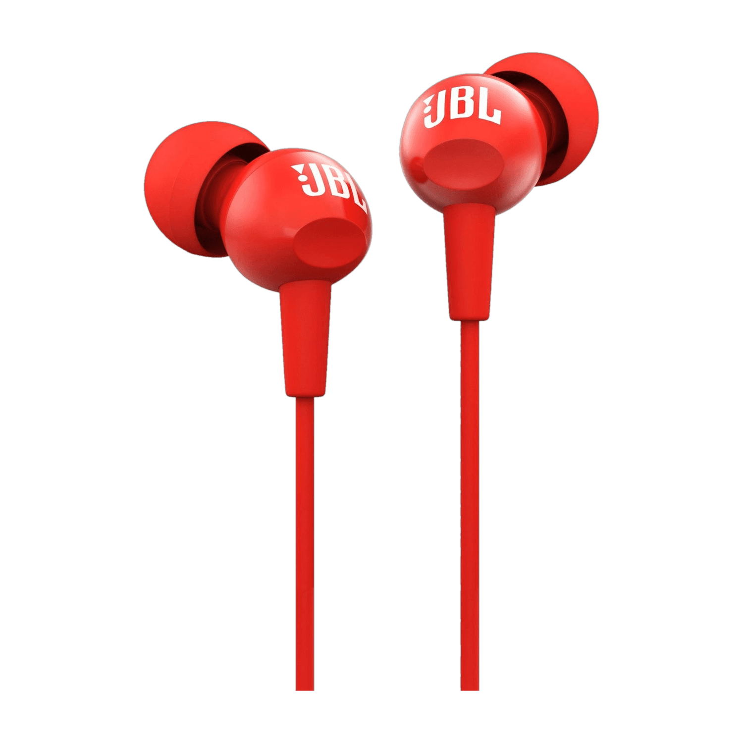 JBL C150SI with One Button Universal Remote Wired Headset (Red, In the Ear)