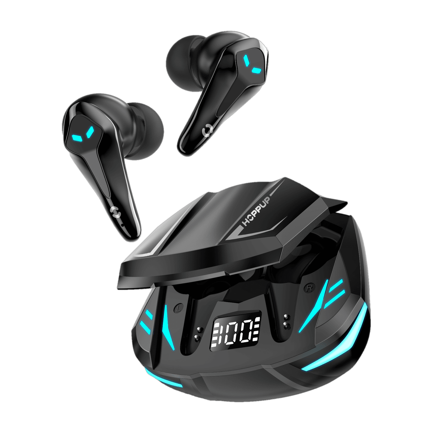 HOPPUP Predator Xo3 Gaming Earbuds with 35MS Low Latency, 13MM DRIVERS & 50H PlayTime Bluetooth Headset
