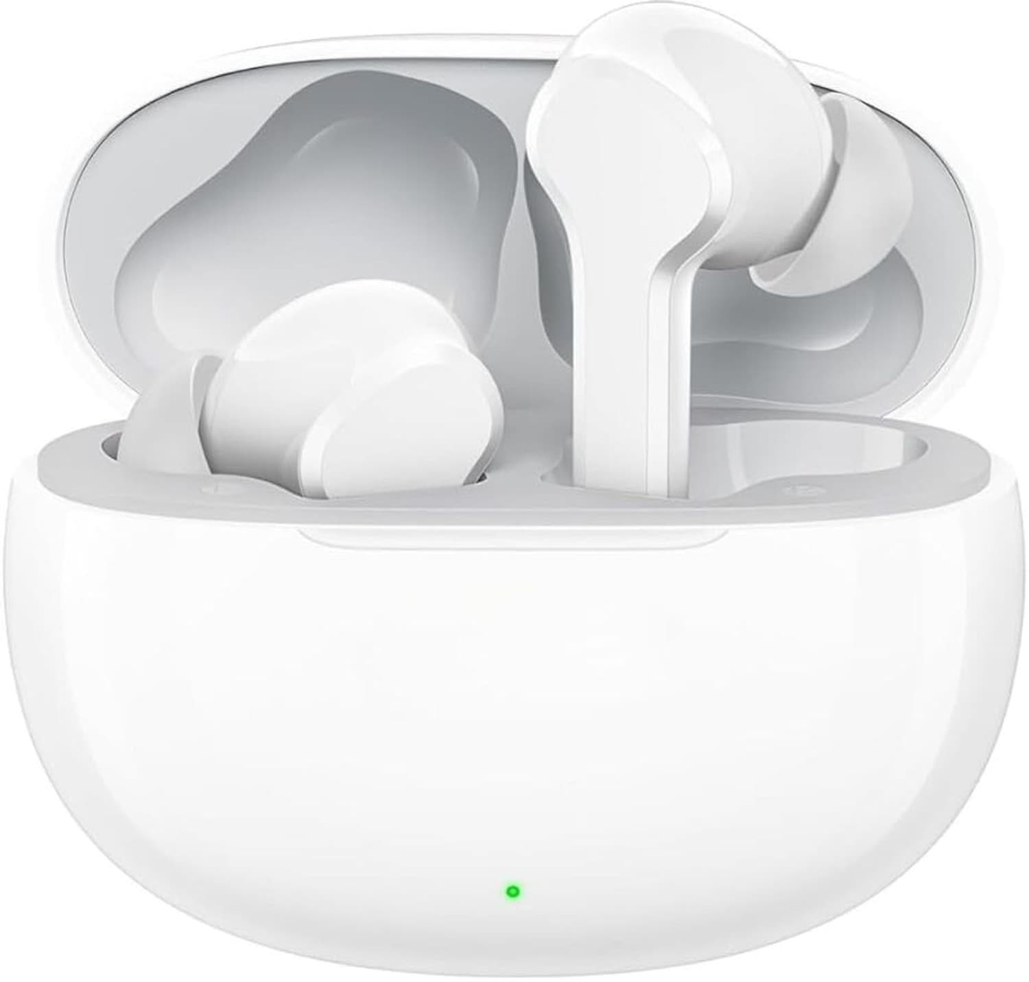 for Realme Buds T200X Wireless Bluetooth Earbuds with Mic, Deep Bass Bluetooth Headset (Touch Controls & Charging Case, White, True Wireless)
