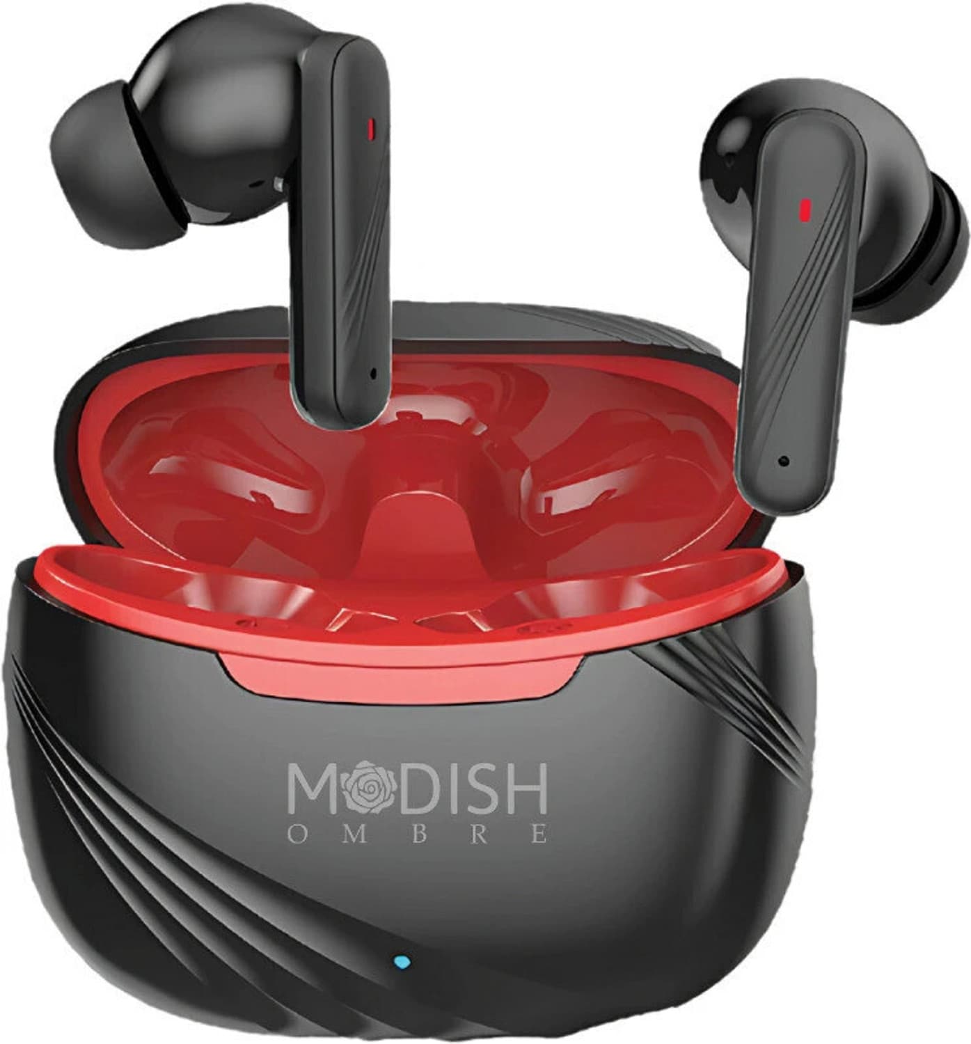 Future pods 20 black & red | 13 mm Driver | Super Bass TWS Earbuds Bluetooth Headset (Type C Charging, Bluetooth 5.3, Touch sensor, Black & red, IPX4 ...