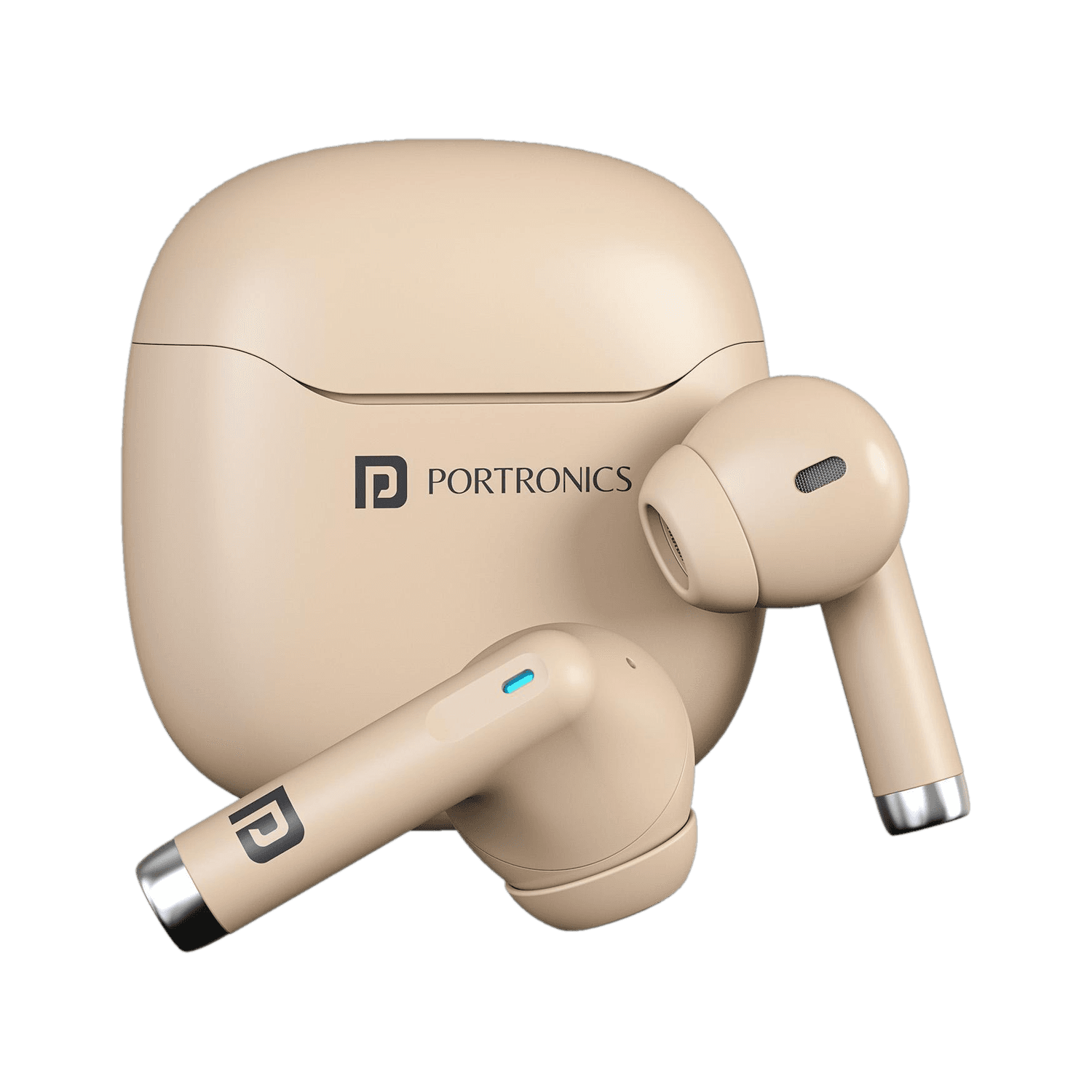 Twins S18 Pro in Ear TWS Earbuds,30H Playtime, in Built HD Mic, Game/Music Mode Bluetooth Headset (Beige, In the Ear)
