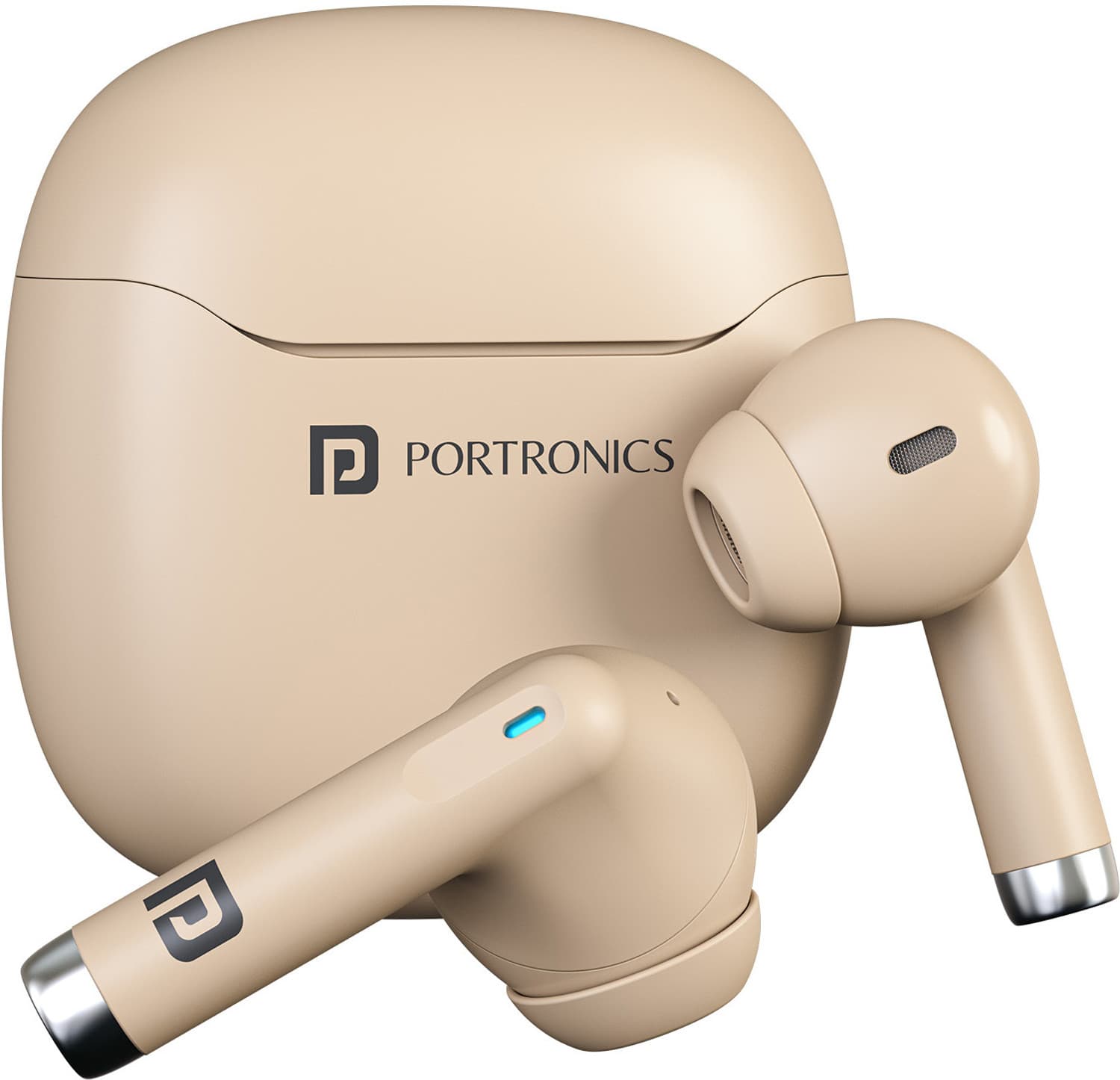 Twins S18 Pro in Ear TWS Earbuds,30H Playtime, in Built HD Mic, Game/Music Mode Bluetooth Headset (Beige, In the Ear)