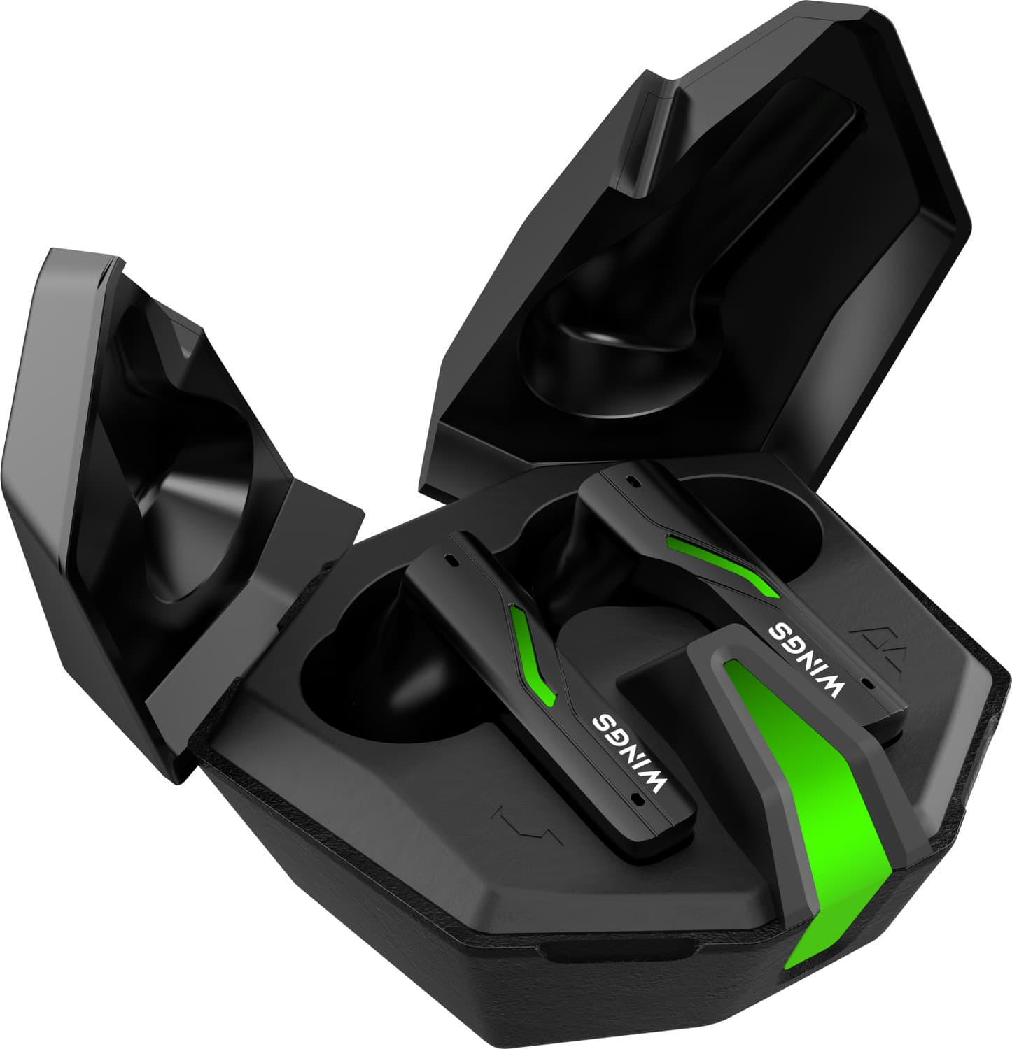 Wings Phantom 850 Wireless Earbuds, 50 hrsPlaytime, Quad ENC Mic & App Support Bluetooth Gaming Headset