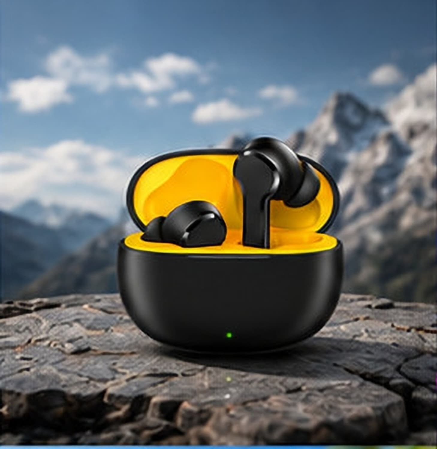 Wireless Earbuds with HD Stereo Music & Touch Controls Bluetooth Headset (Black, True Wireless)