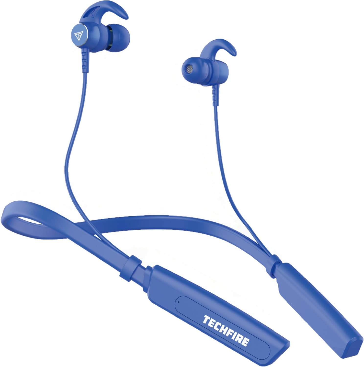 TECHFIRE Fire 500v2 Neckband hi-bass Wireless Bluetooth headphone Bluetooth Headset (Blue, In the Ear)