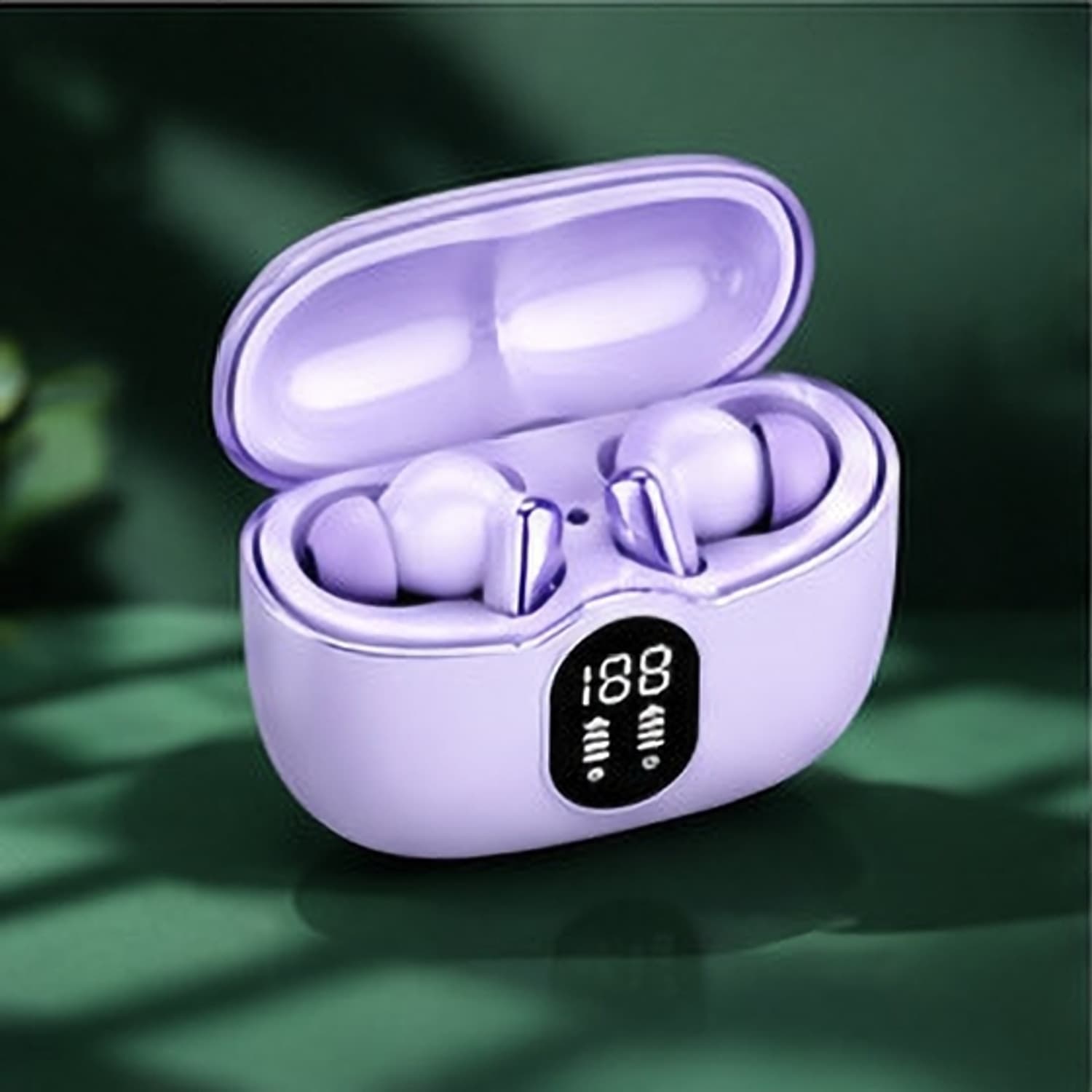 TWS Earbuds with Stable Wireless Audio Bluetooth Headset (Purple, True Wireless)