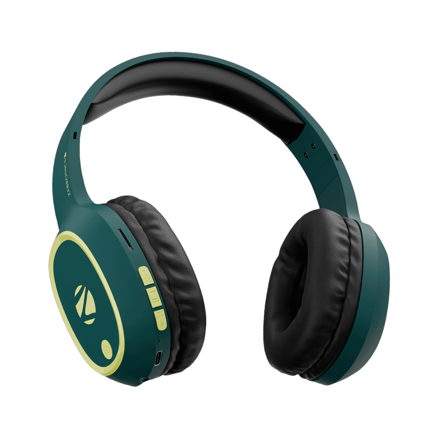 ZEBRONICS Zeb - Thunder Wired, Bluetooth Headset (Teal Green, On the Ear)