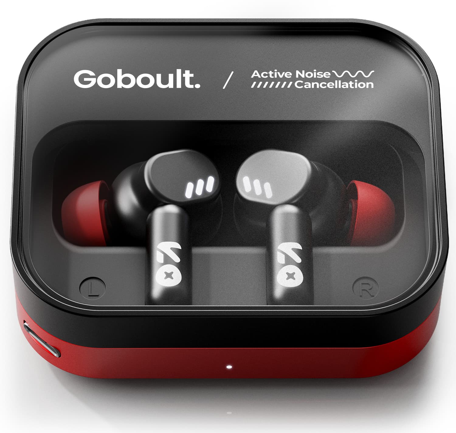 Tenet Pro with ANC, 75H Playtime, 4 Mic ENC, Dual Pairing ,BT 6.0, 13mm Drivers Bluetooth Headset (Crimson Red, True Wireless)