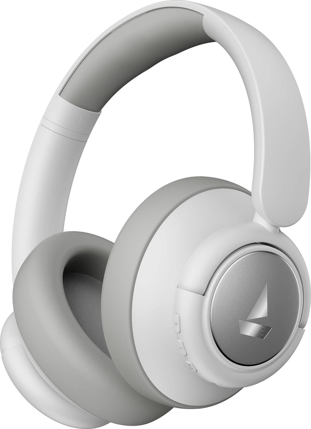 Rockerz Plus 450 40dB Hybrid ANC,Spatial Audio,80H Battery,ENx,(~40ms)BEAST Mode Bluetooth & Wired Headset (White Sabre, On the Ear)