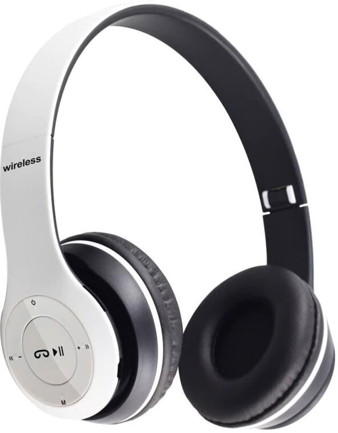 SPORTS PORTABLE HEADPHONE WITH BLUETOOTH & AUX CONNECTED FOR ALL DEVICE Bluetooth & Wired Headset (White, On the Ear)