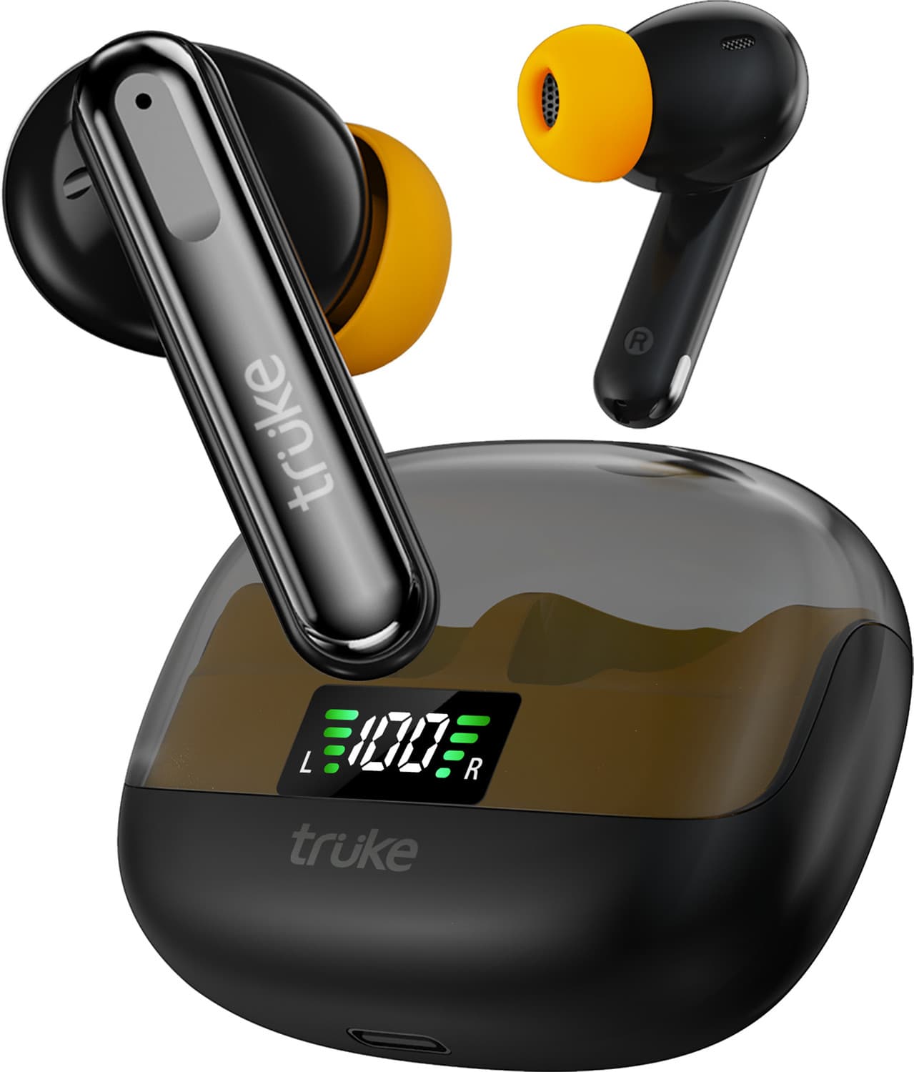 truke Buds Vibe with 35dB ANC, 4Mic ENC, 13mm Speaker, 48H Playtime, 40ms Low Latency Bluetooth Headset