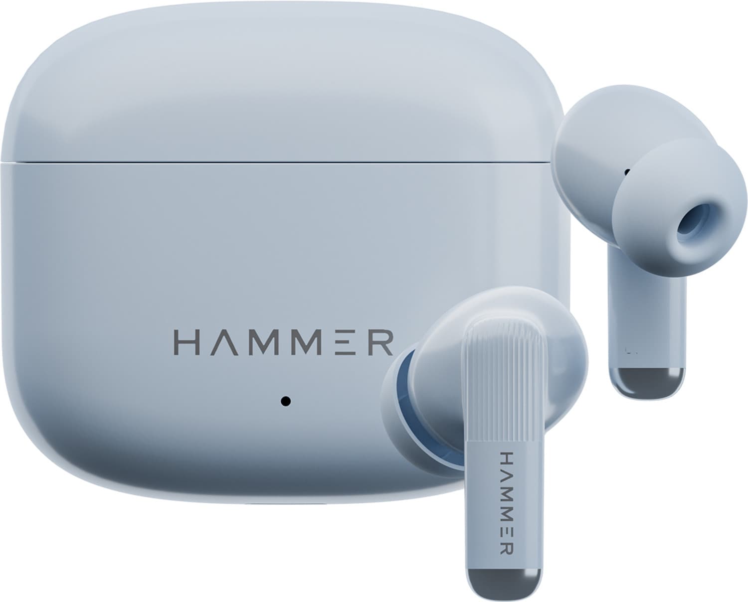 Solo Earbuds with 80H Playtime, 13mm Titanium Driver Bluetooth Headset (Blue, True Wireless)