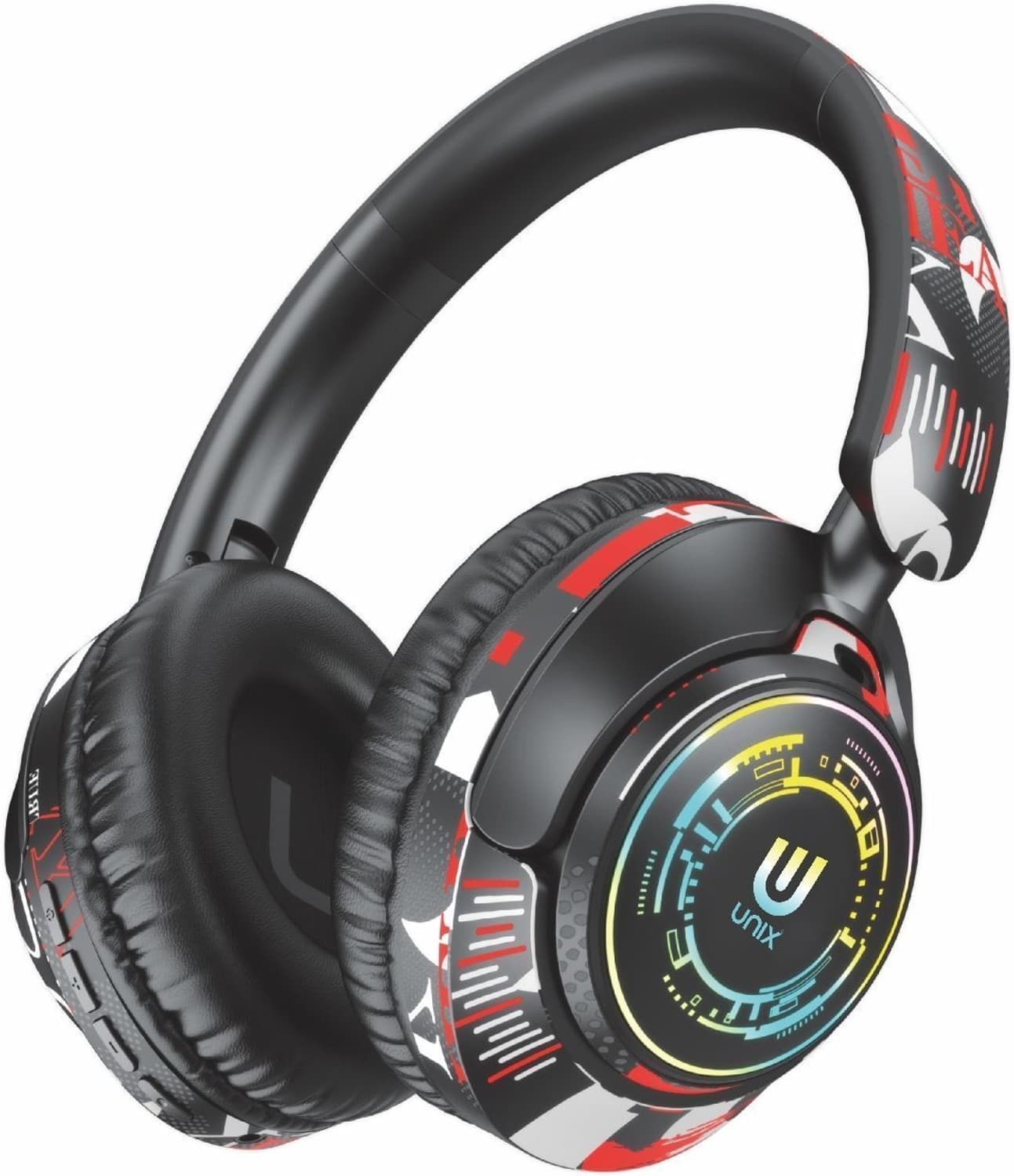 Epic Graffit Wireless Over Ear Headphones Upto 62 Hours Playback, 40MM Drivers Bluetooth & Wired Headset (Black, On the Ear)
