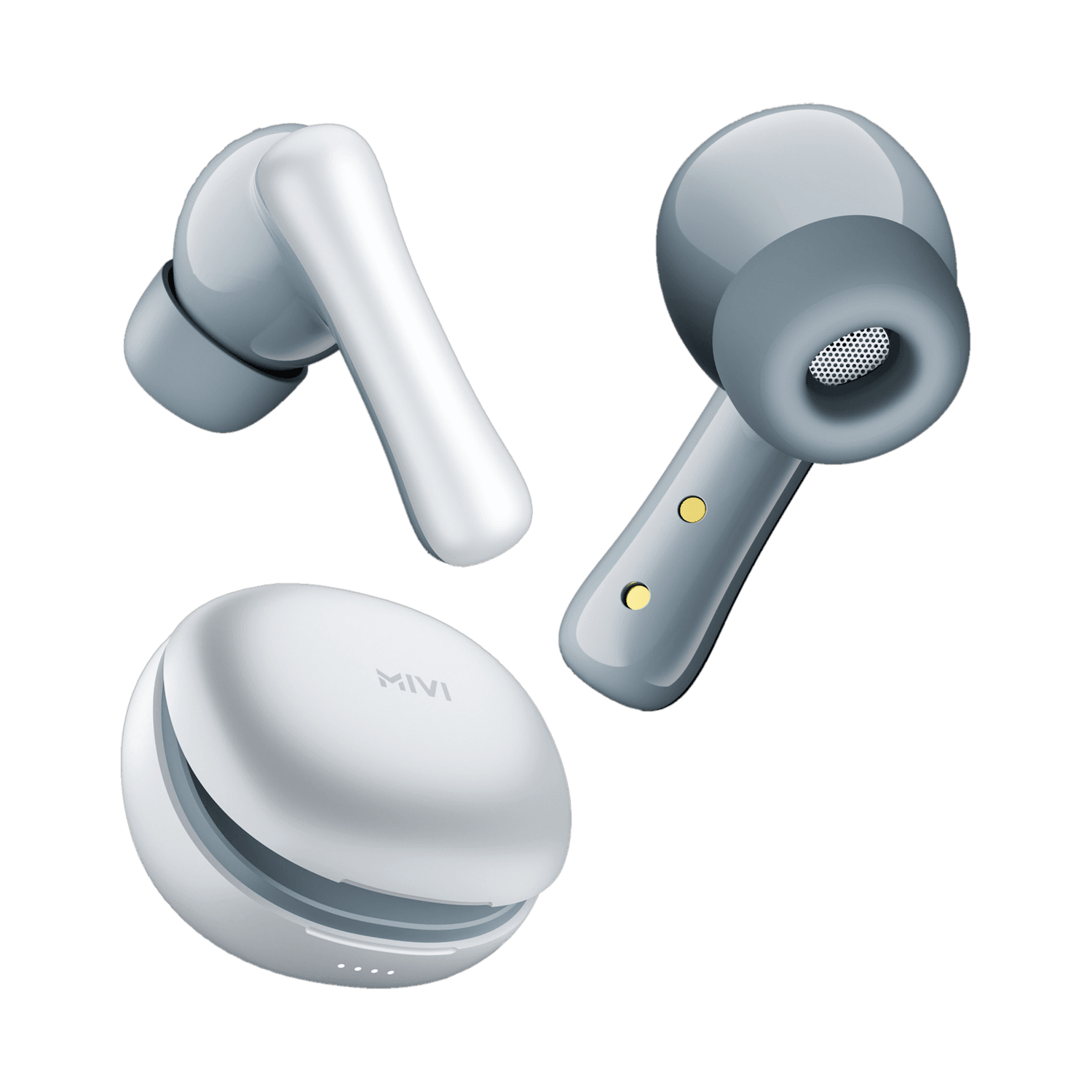 Mivi DuoPods I2 TWS,13mm Bass,45H Playtime,Dual Mic AI ENC,Low Latency,Type C,5.3 Bluetooth Headset