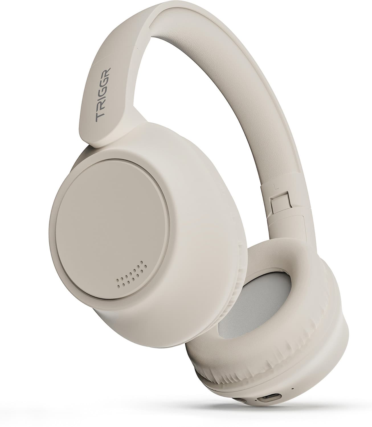 Punkheadz Z4 with 50H Battery, Dual Pairing, 40mm Drivers, Gaming Mode, BT v6.0 Bluetooth Headset (Linen Beige, On the Ear)