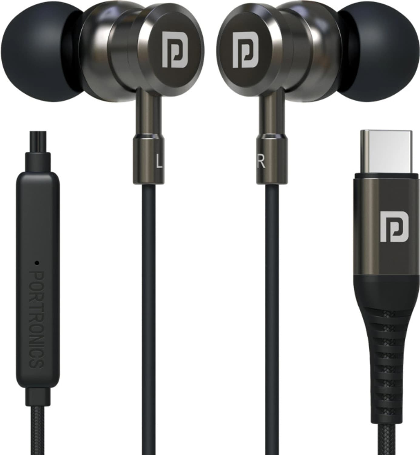 Tune C Best Earphone with mic, In-Line Controls, 1.2M Tangle Free Wired Headset Wired Headset (Black, In the Ear)