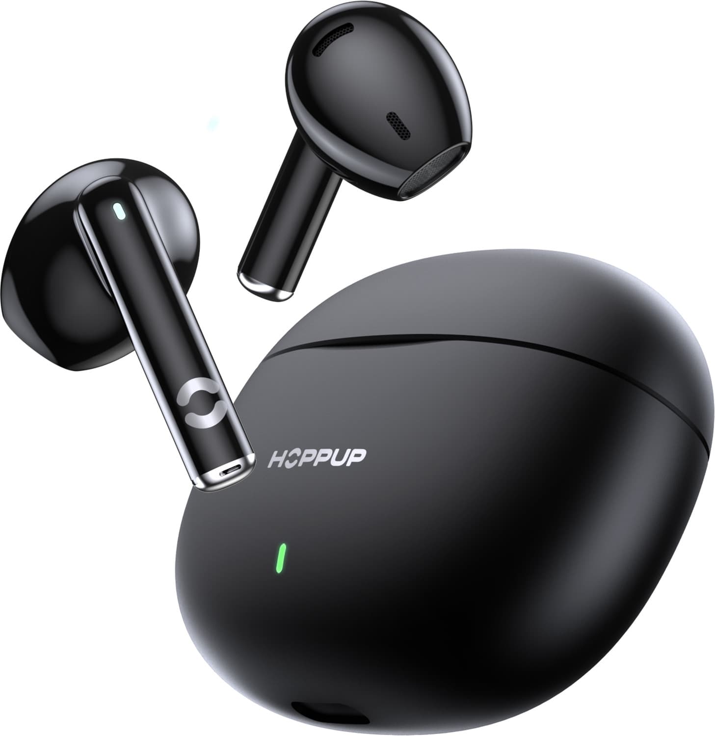 AirDoze H50 with 50H Playtime,AI ENC,13MM Drivers,Type-C Fast Charging & BT 6.0 Bluetooth Headset (Black, True Wireless)
