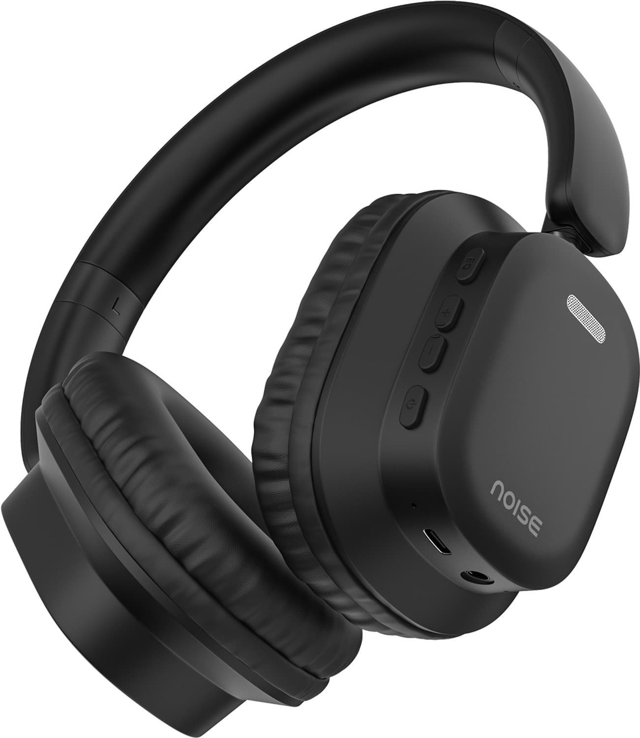 Airwave Max 2, 50H Battery, 40mm Driver, Deep Bass, 3Preset EQModes,Dual Pairing Bluetooth Headset (Bold Black, On the Ear)