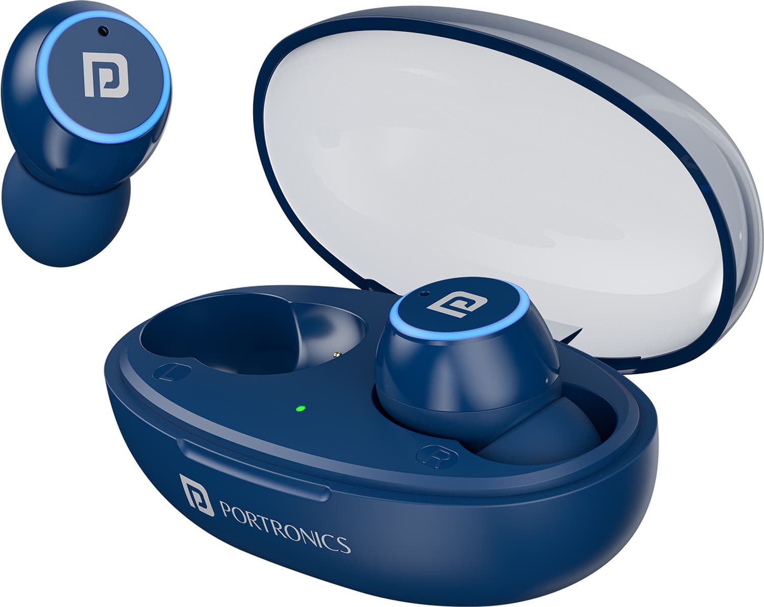 Portronics Harmonics Twins S13 in Ear Earbuds With Mic,24H Playtime,Game/Music Mode,BT5.3v Bluetooth Headset