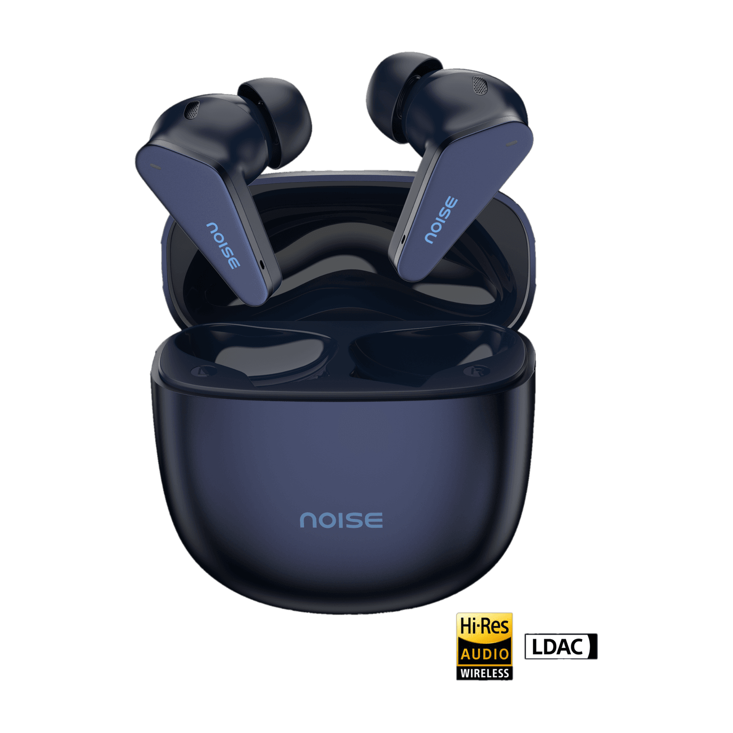 Buds Vector with Hi-Res, LDAC, Quad Mic ENC,Instacharge, BTv5.3 with HyperSync Bluetooth Headset (Midnight Blue, True Wireless)