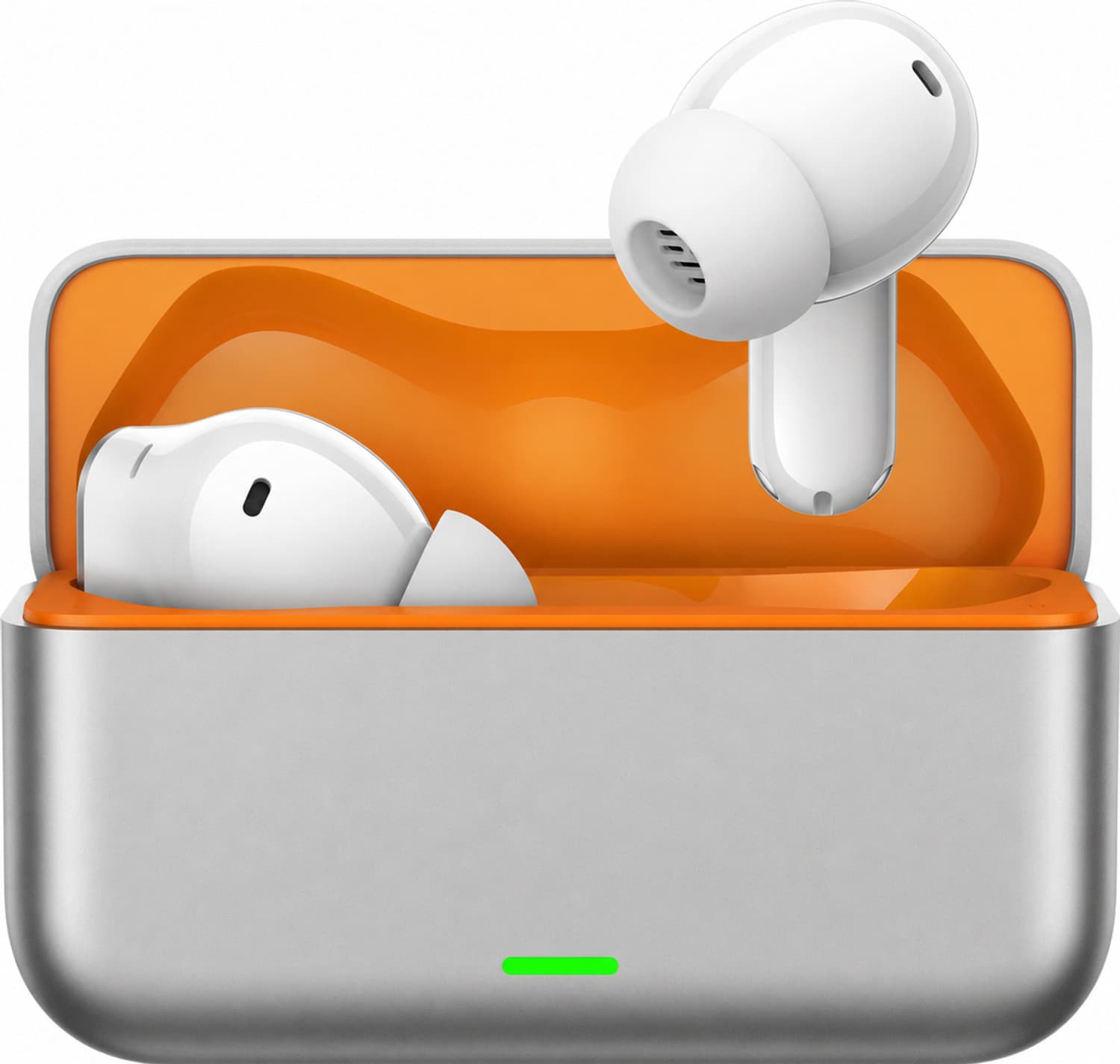 Buds T500 Pro with 50dB ANC|12.4mm Hi-res Drivers|Spatial Audio|56 Hrs battery Bluetooth Headset (Orange, True Wireless)