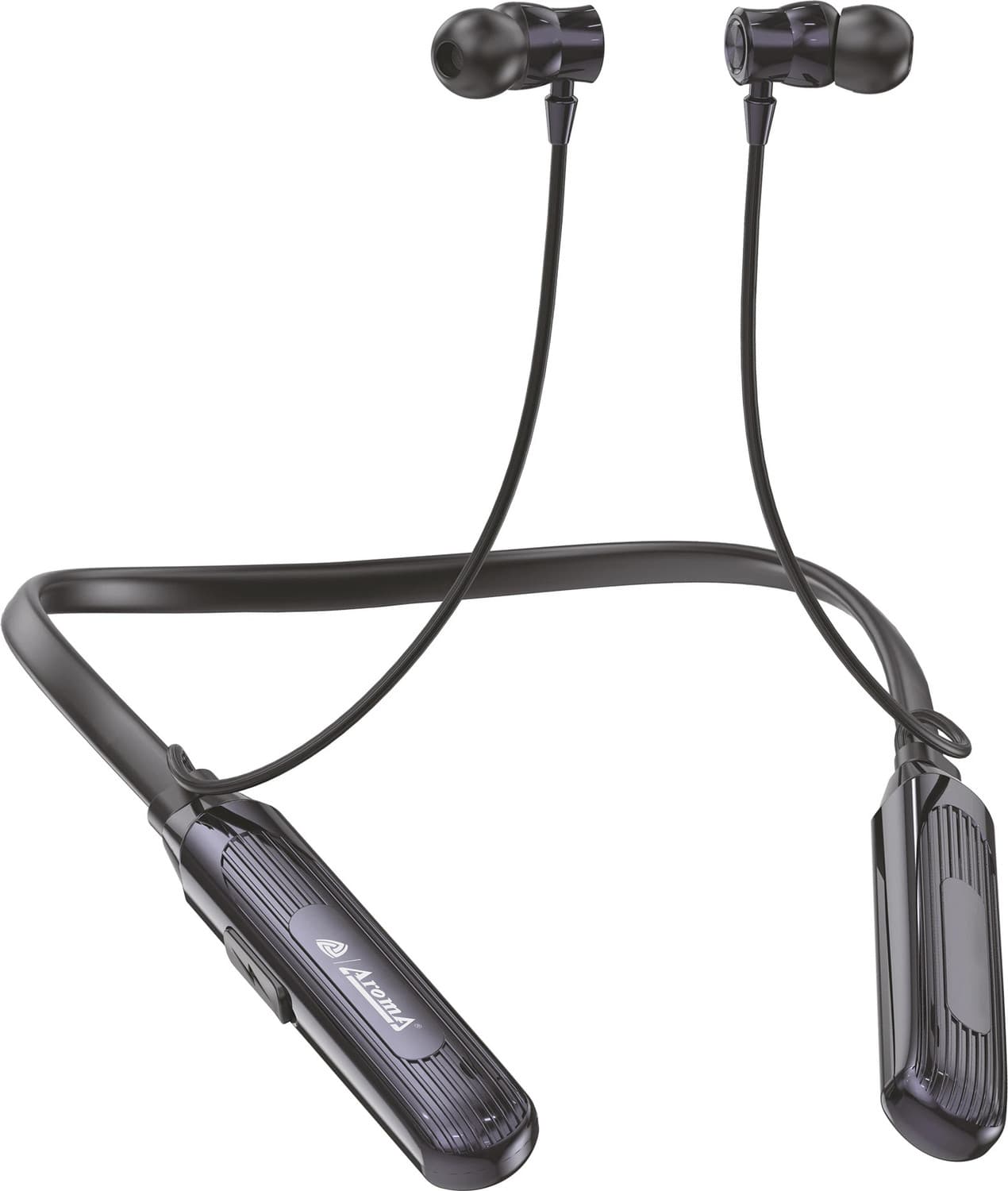 Aroma NB124 Clock Upto 100 Hours Playtime*,ENC, Voice Changer Fast Charging Neckband Bluetooth