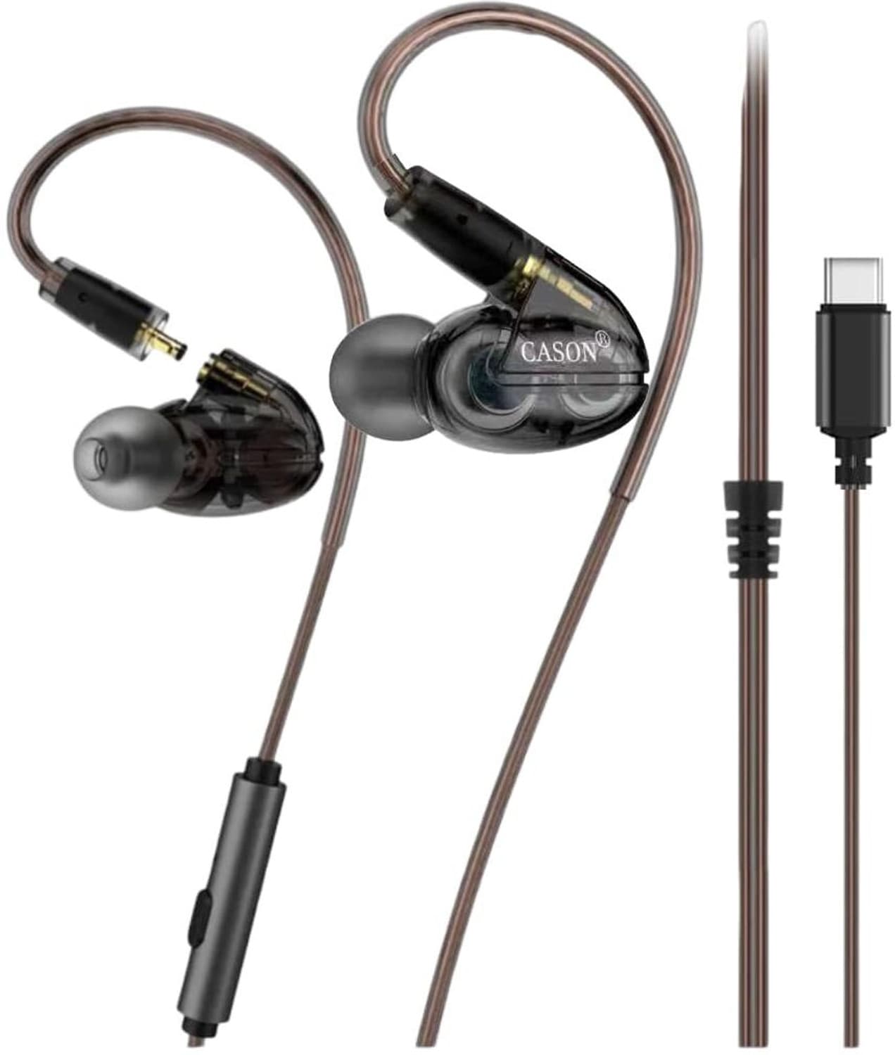 CASON CWE11 IEM Wired Earphones | in-Ear Monitor Headphones with HiFi Deep Bass Wired