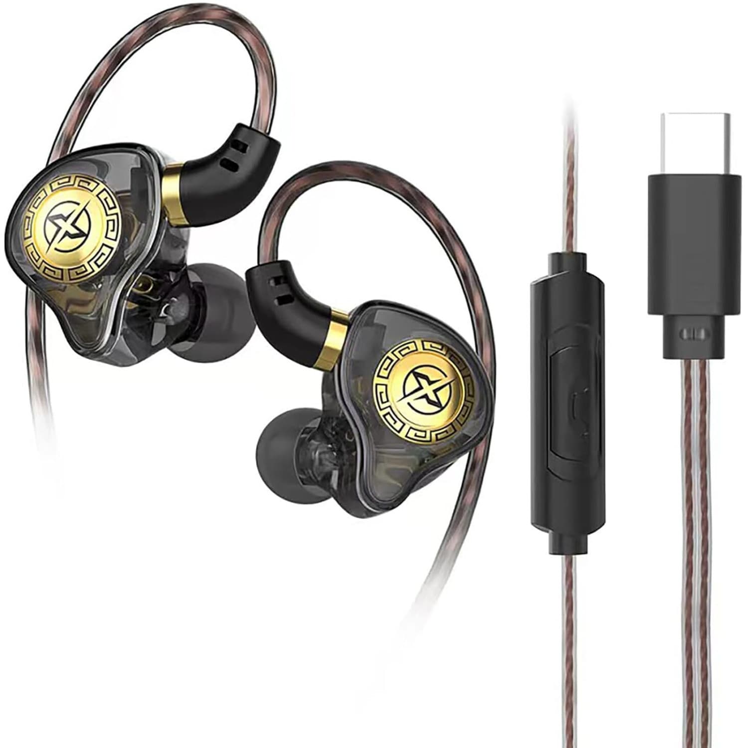 Muvit Type C Wired Earphone with Mic Deep Bass Sound Mobile Headset & Noise Isolation Wired